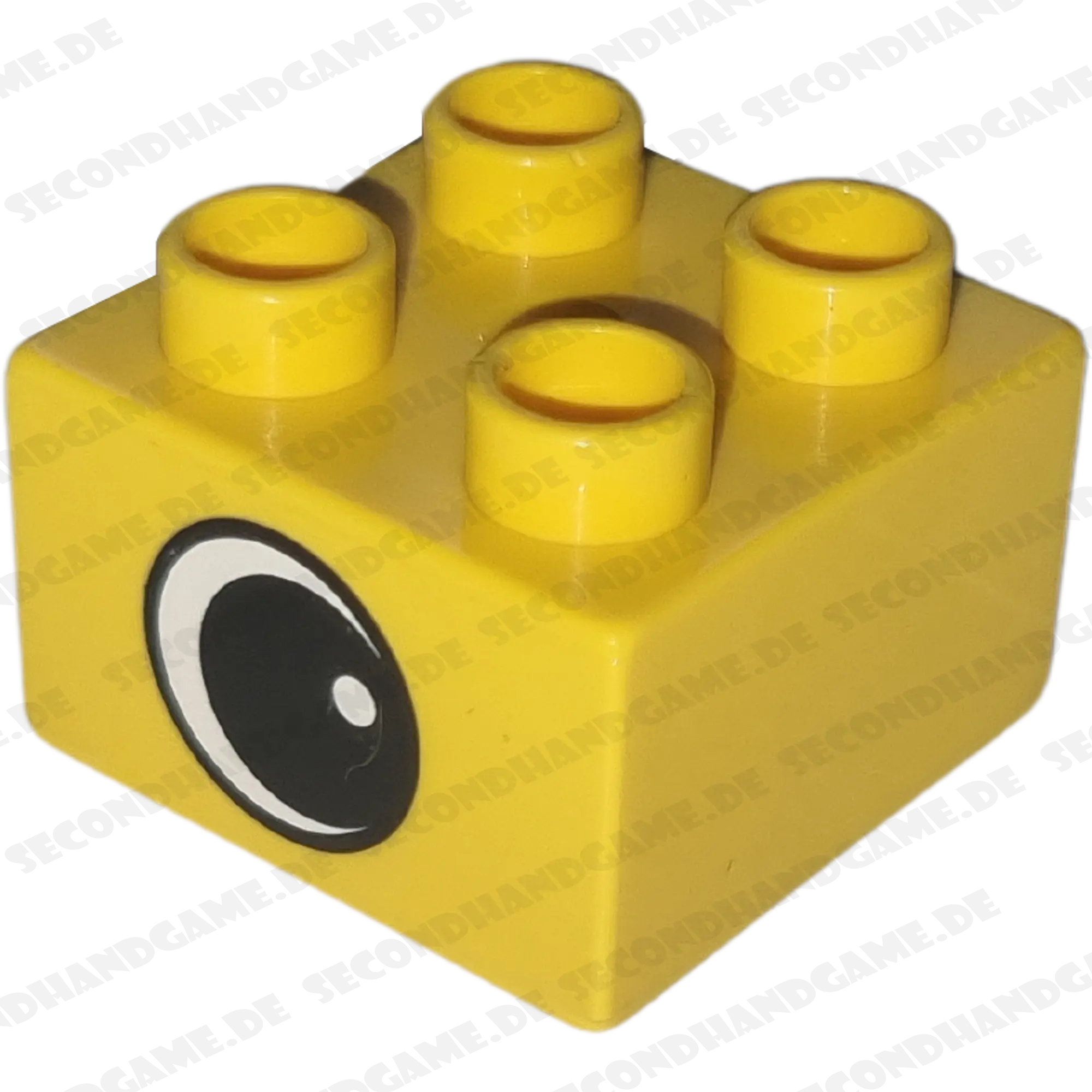 Lego Duplo 2x2 Stein Gelb schielendes Auge 3437
