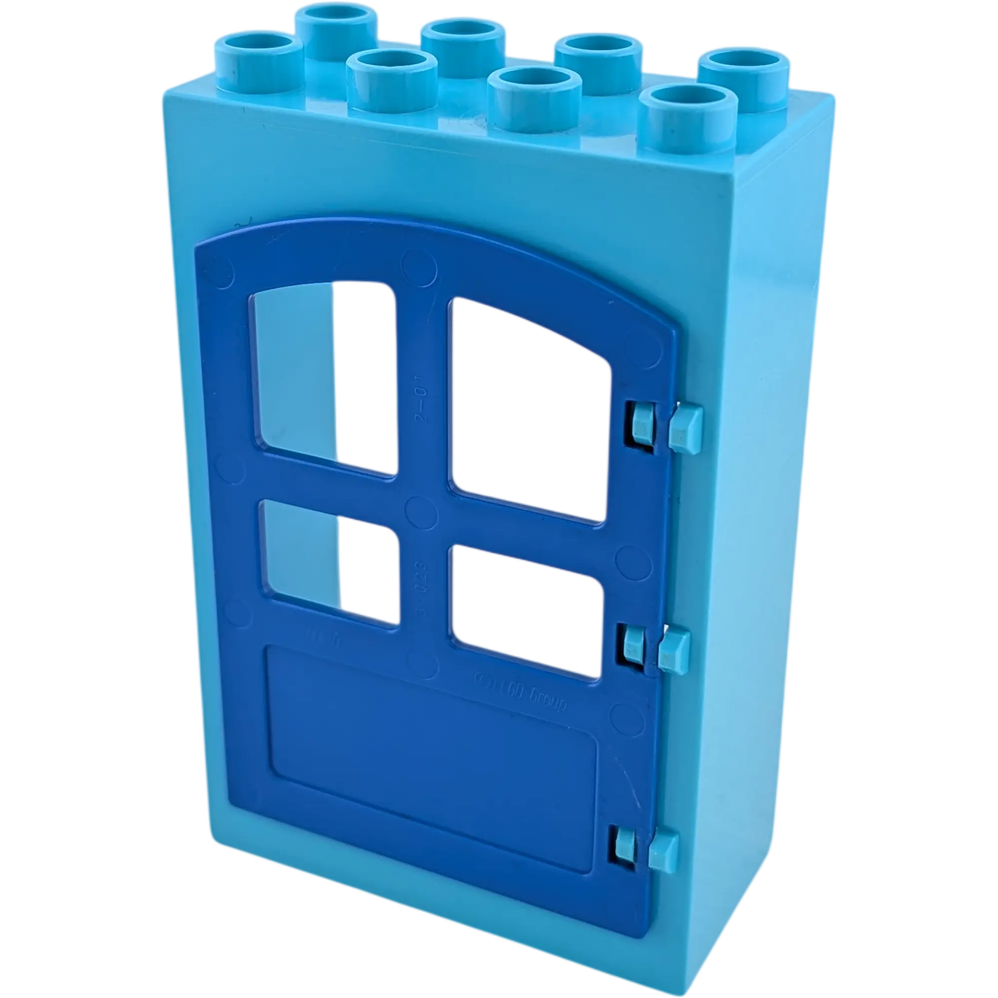 Lego Duplo 2x4 Haustür Azur mit blauer runder Tür