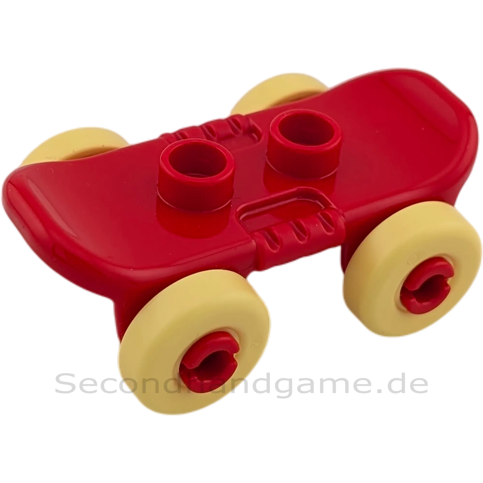 Lego Duplo 330H3 Skateboard Rot mit Hellgelben Rädern