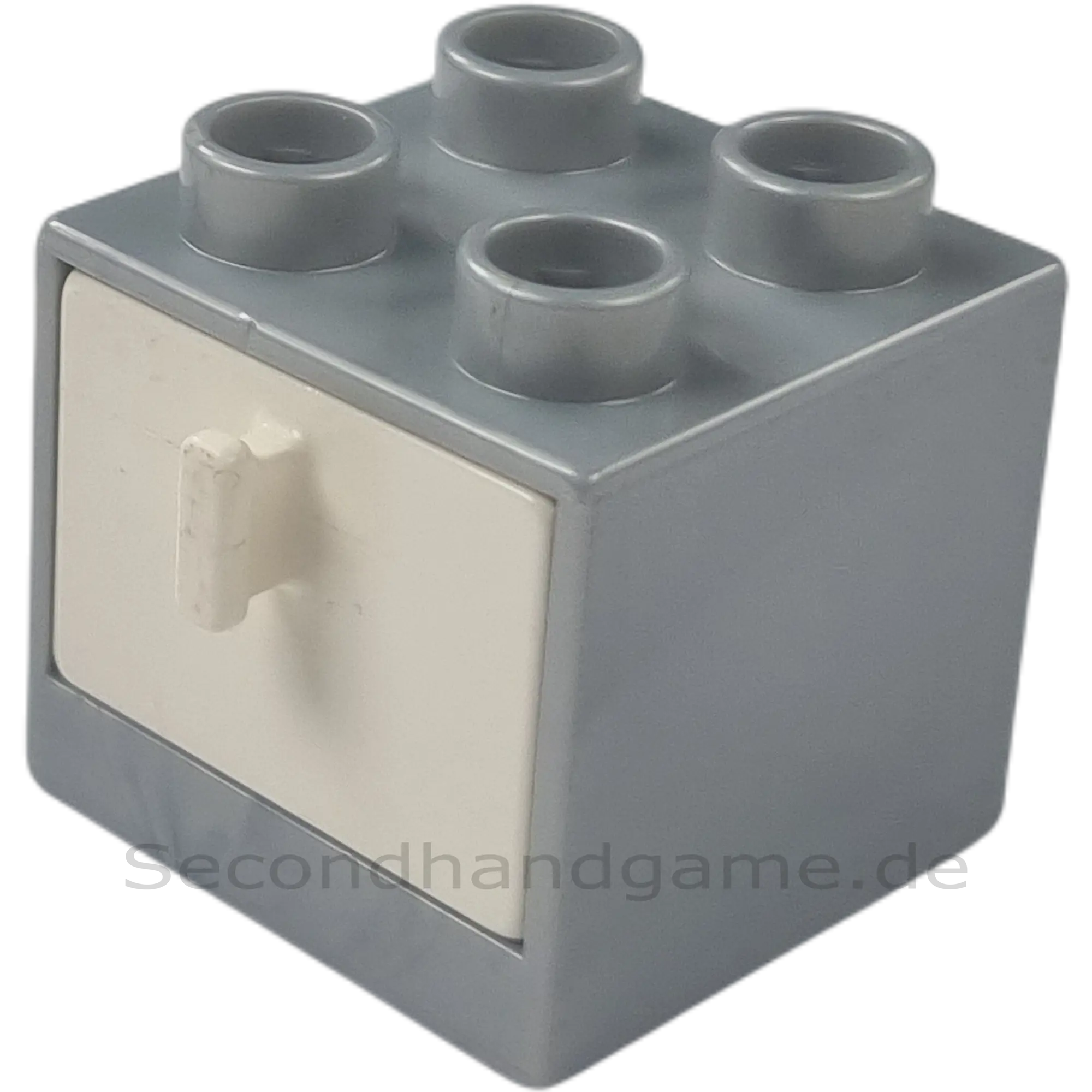 Lego Duplo 4890 Regal Schrank Silber mit Schublade Weiß
