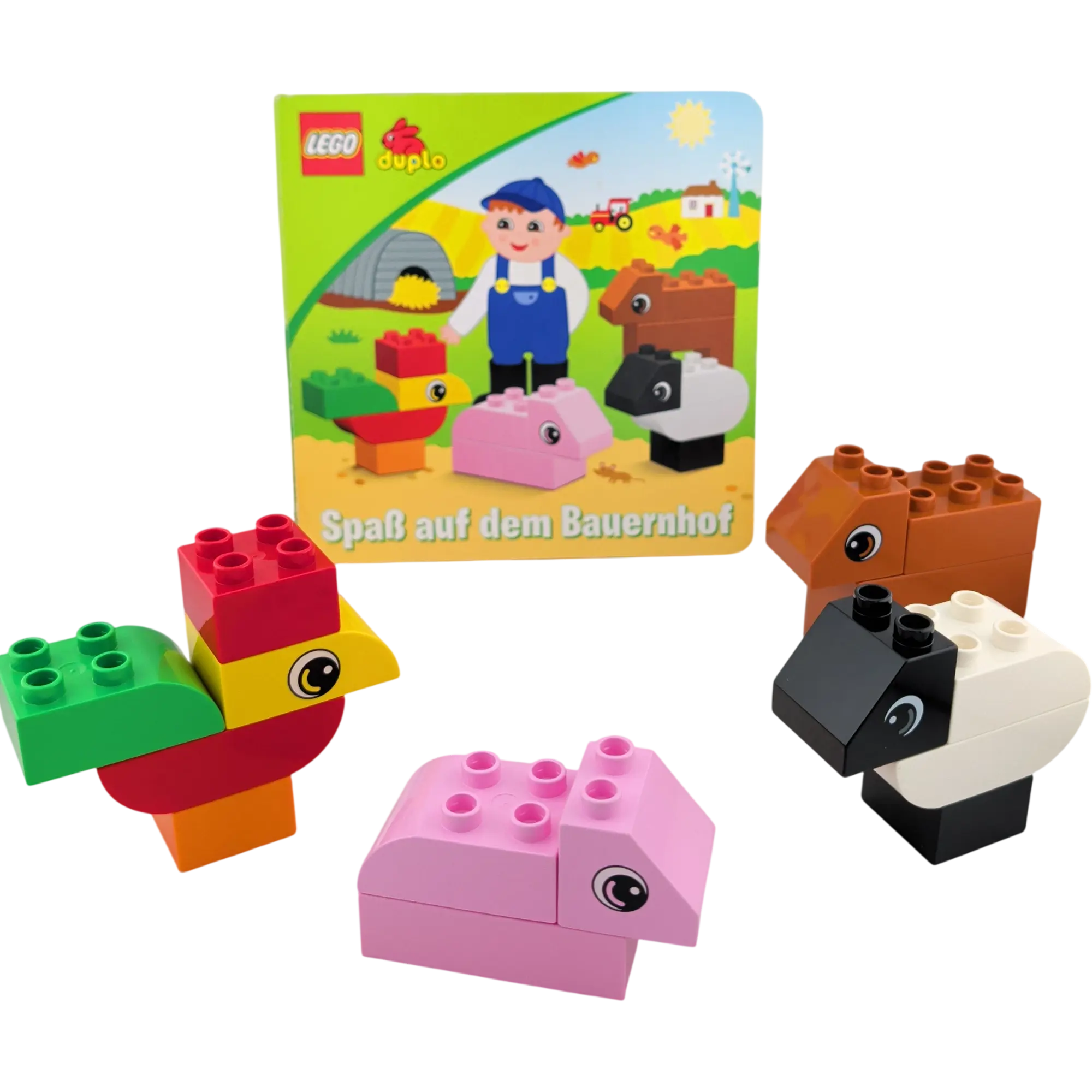 Lego Duplo Buch Spaß auf dem Bauernhof mit vier Tieren und Bauer
