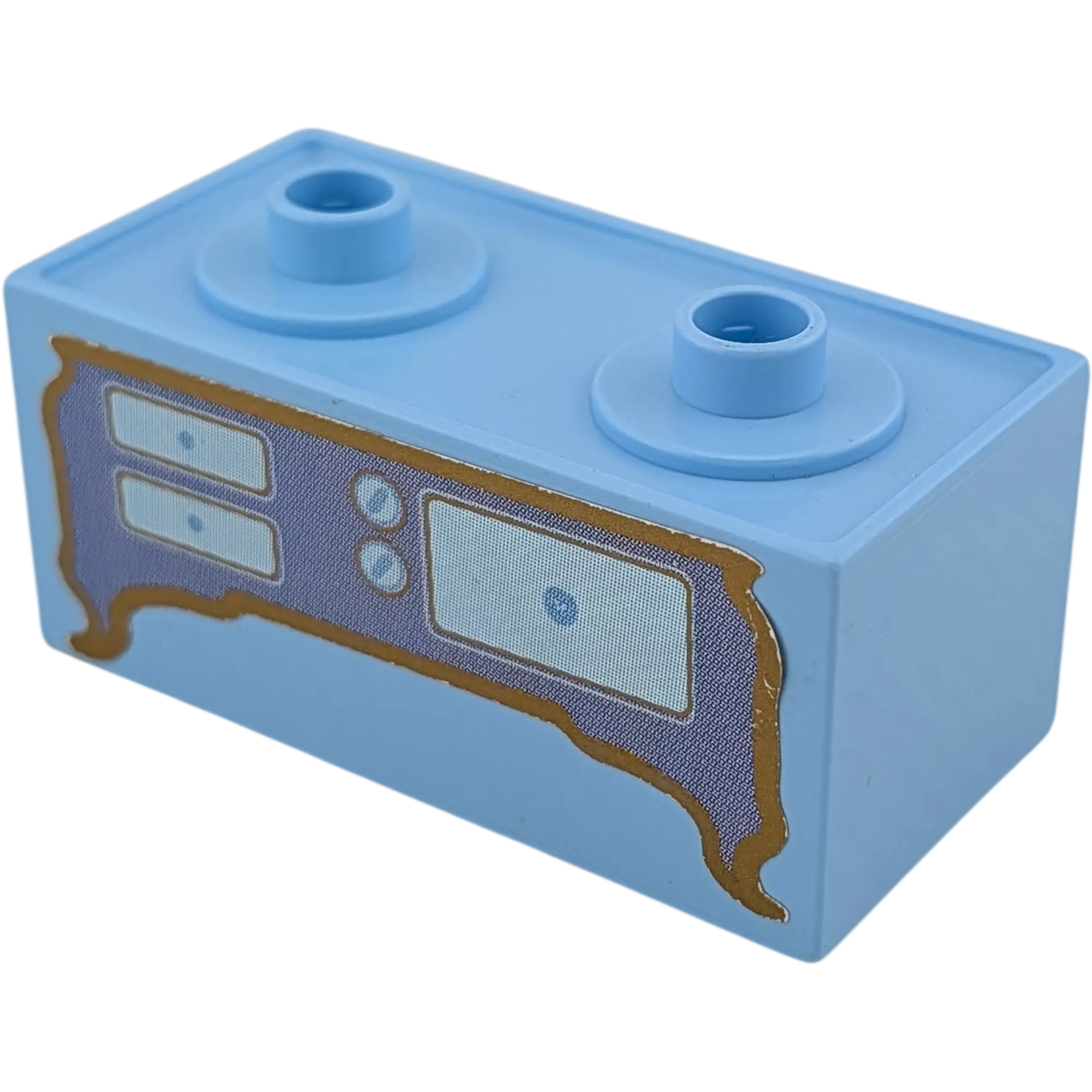 Lego Duplo 4907 Stein Hellblau mit Aufkleber Schrank