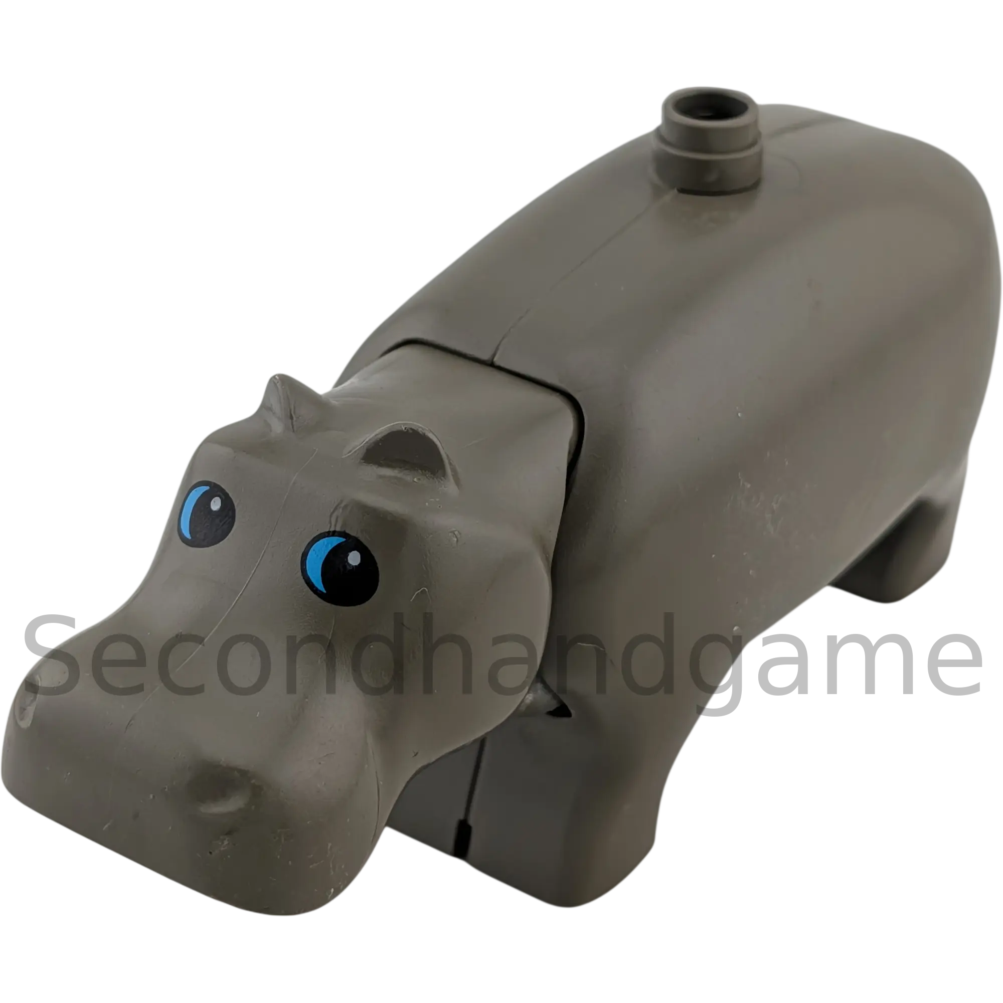 Lego Duplo Nilpferd mit beweglichem Kopf blaue Augen