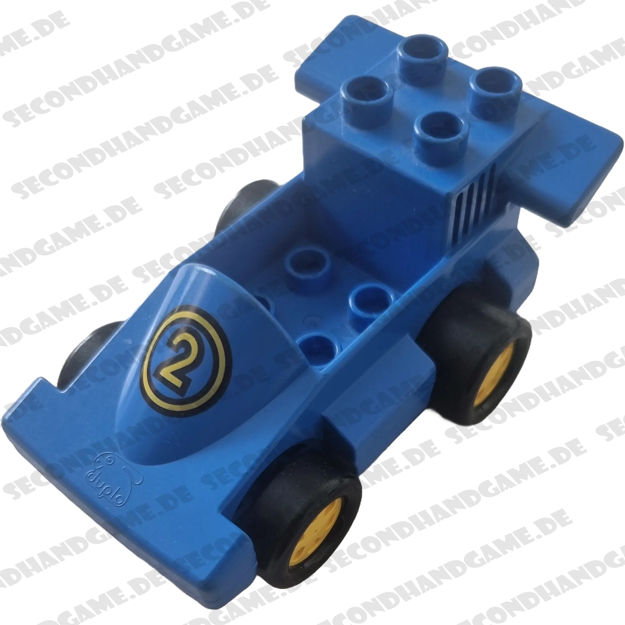 Lego Duplo Auto Rennauto Blau Zahl 2