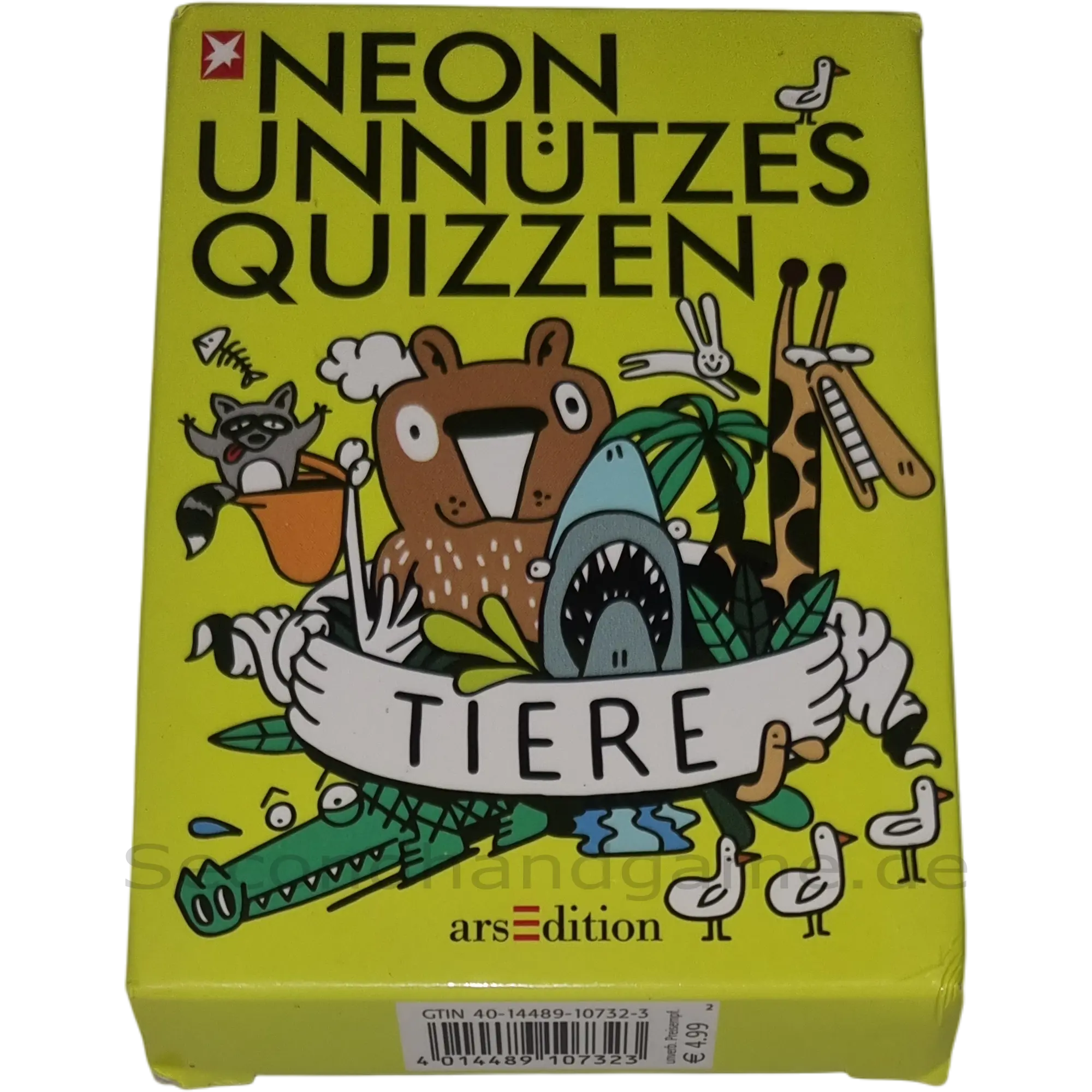 ars Edition Neon unnützes Quizzen Tiere