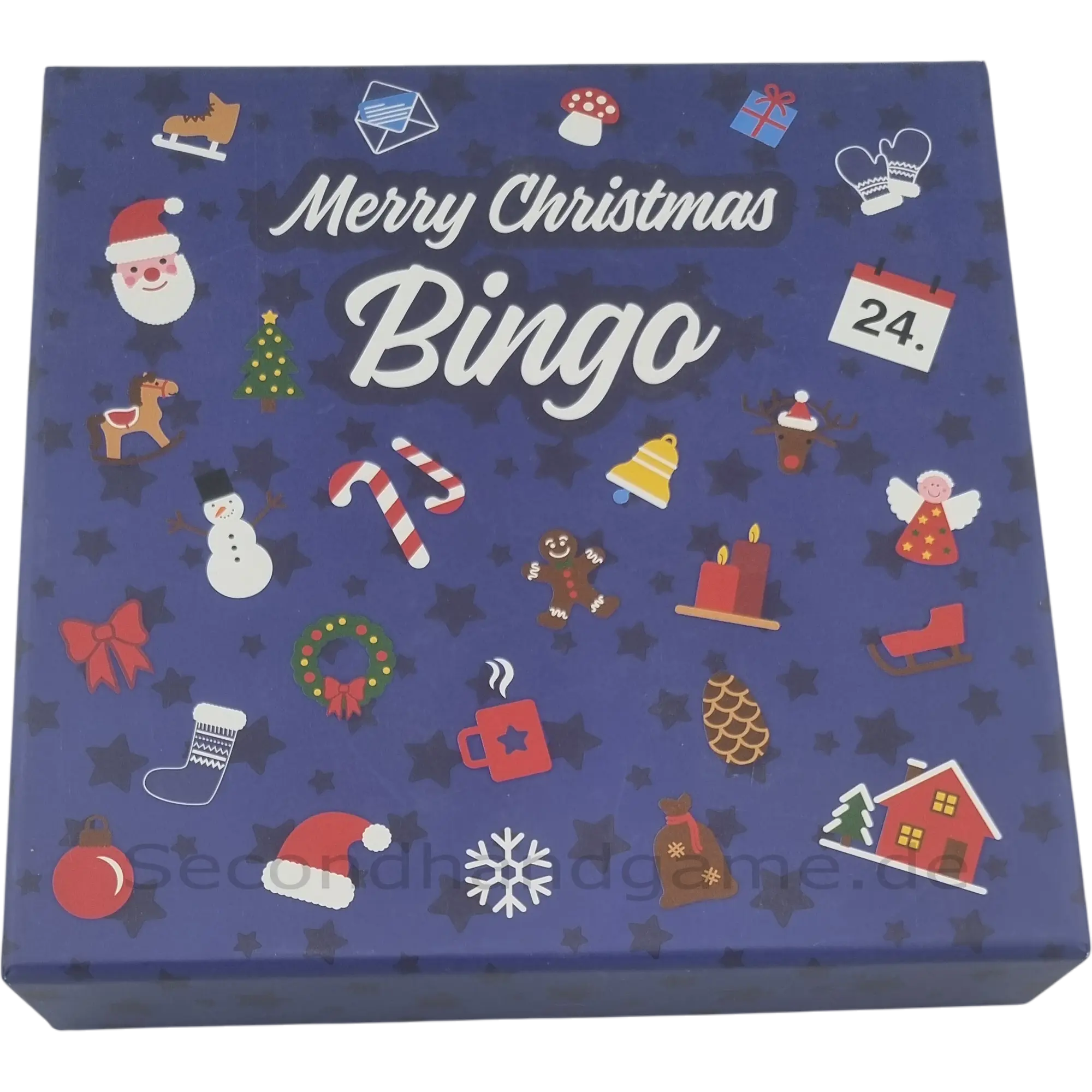Merry Christmas Bingo mit Zahlen und Motiven