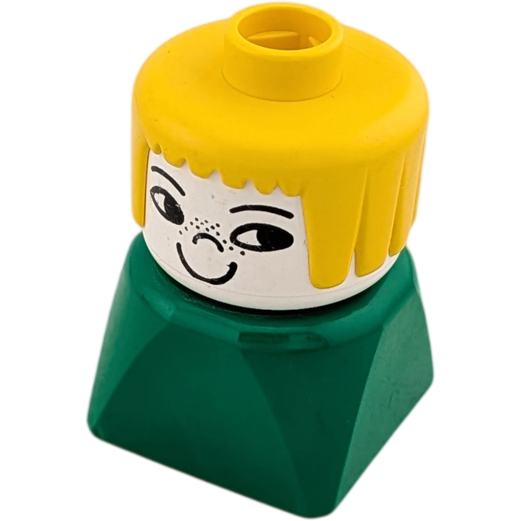 Lego Duplo ältere Figur Frau Mädchen mit blonden Haaren und grünem Kleid
