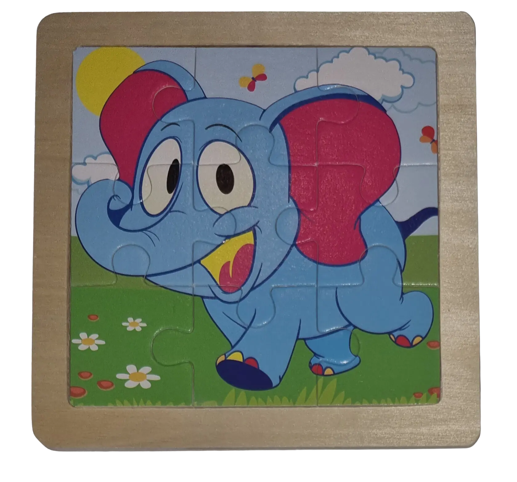 Legepuzzle Holzpuzzle 9 Holzteile Elefant