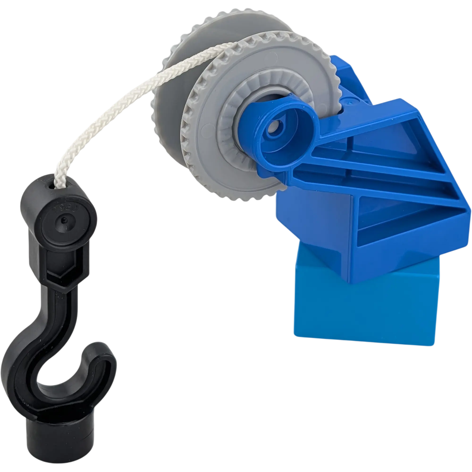Lego Duplo 92011 Kran Arm Mittelblau mit drehbarem azurfarbenen Stein Seilwinde und Haken