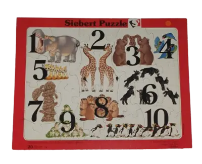 Siebert Rahmenpuzzle 20 Teile 804625 Zahlen 1-20