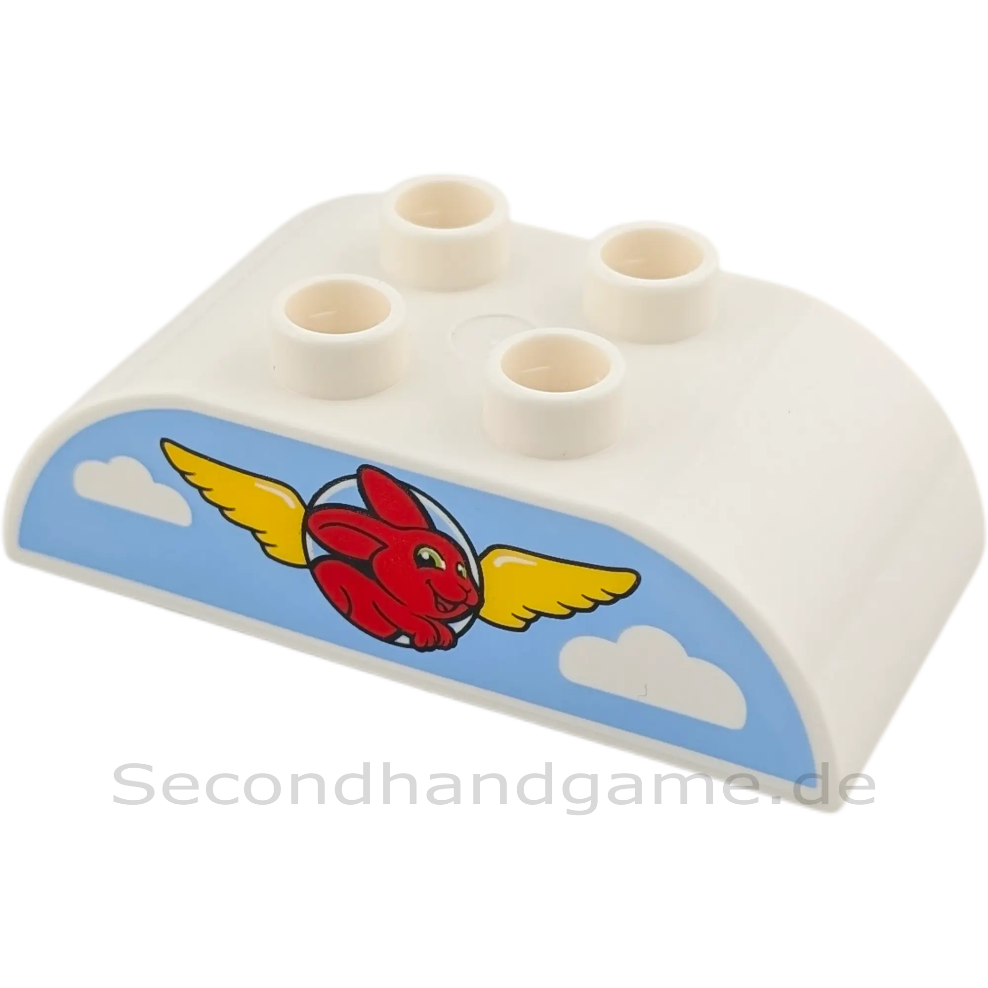 Lego Duplo 2x4 Dachstein 98223 Weiß Hellblau Himmel Wolken Hase Flügel