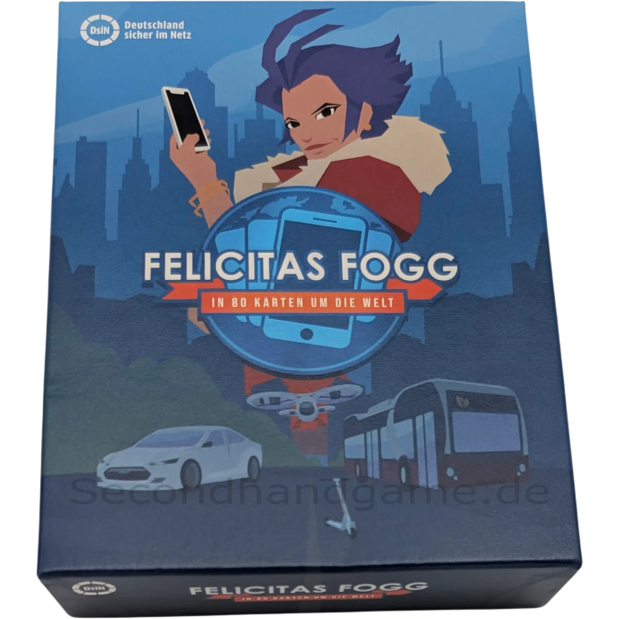 Deutschland sicher im Netz e.V. Felicitas Fogg In 80 Karten um die Welt, ab 12 Jahren
