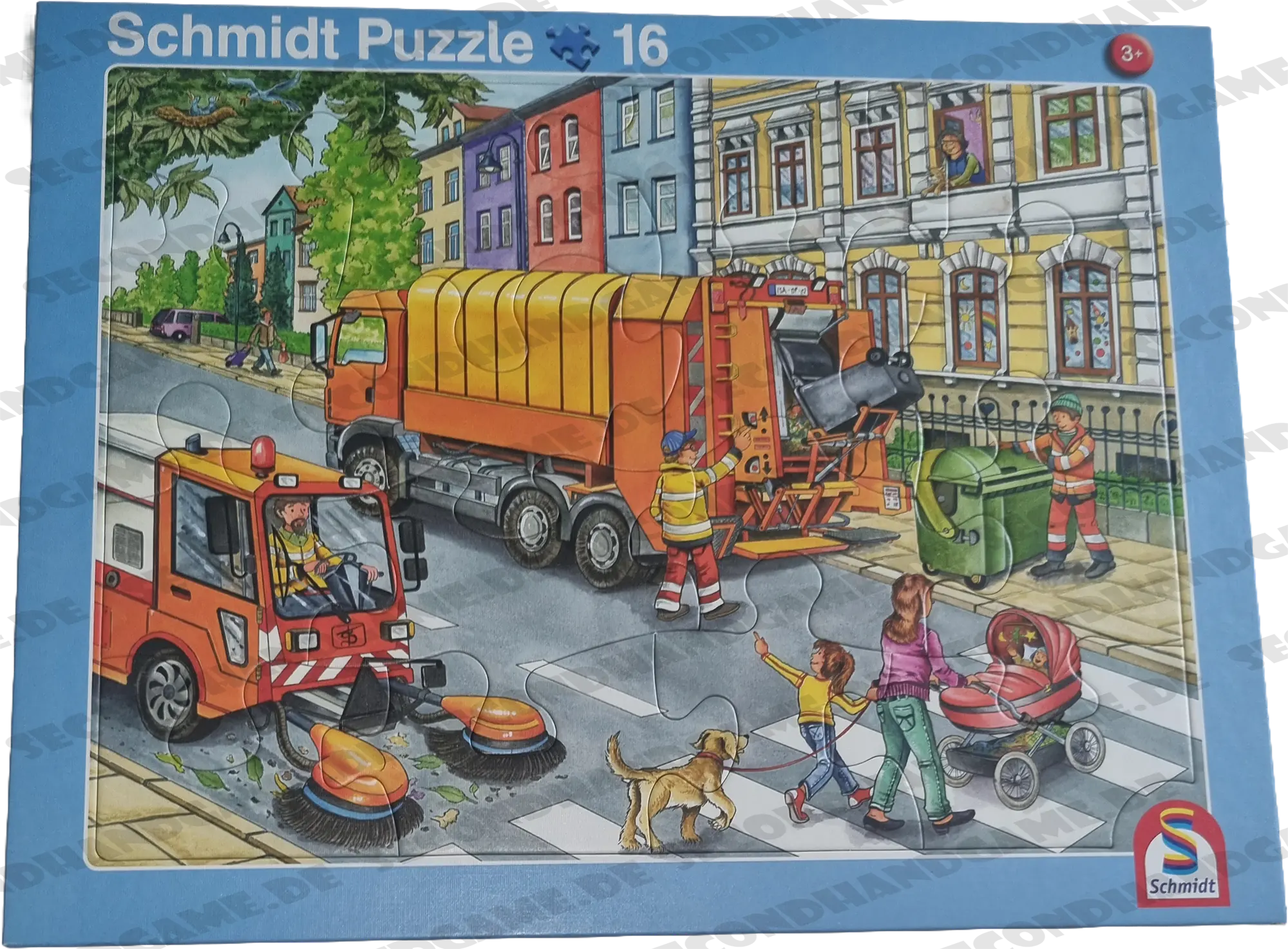 Schmidt Rahmenpuzzle Müllabfuhr Müllauto 16 Teile 56791
