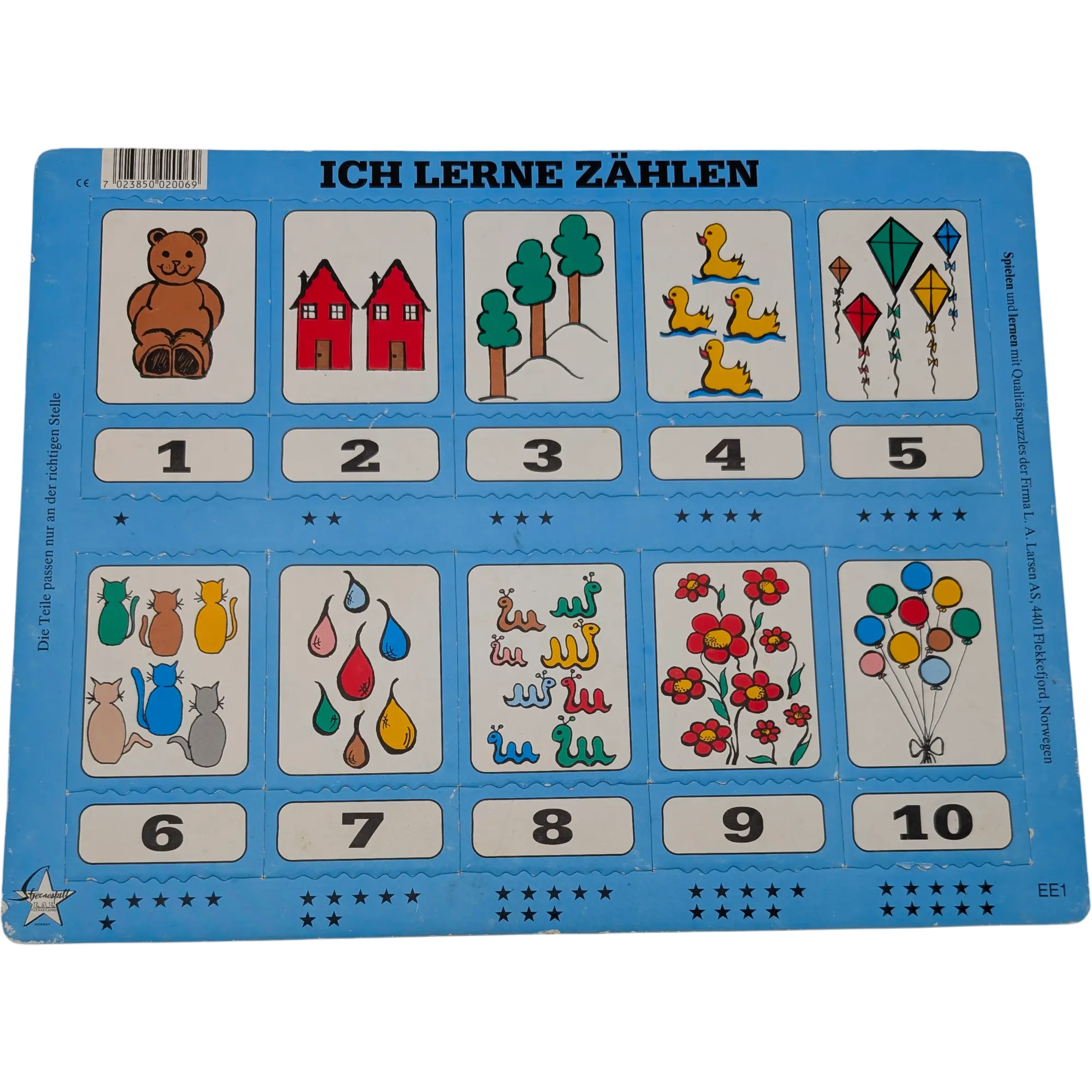 Larsen Rahmenpuzzle Ich lerne Zählen Puzzle 20 Teile