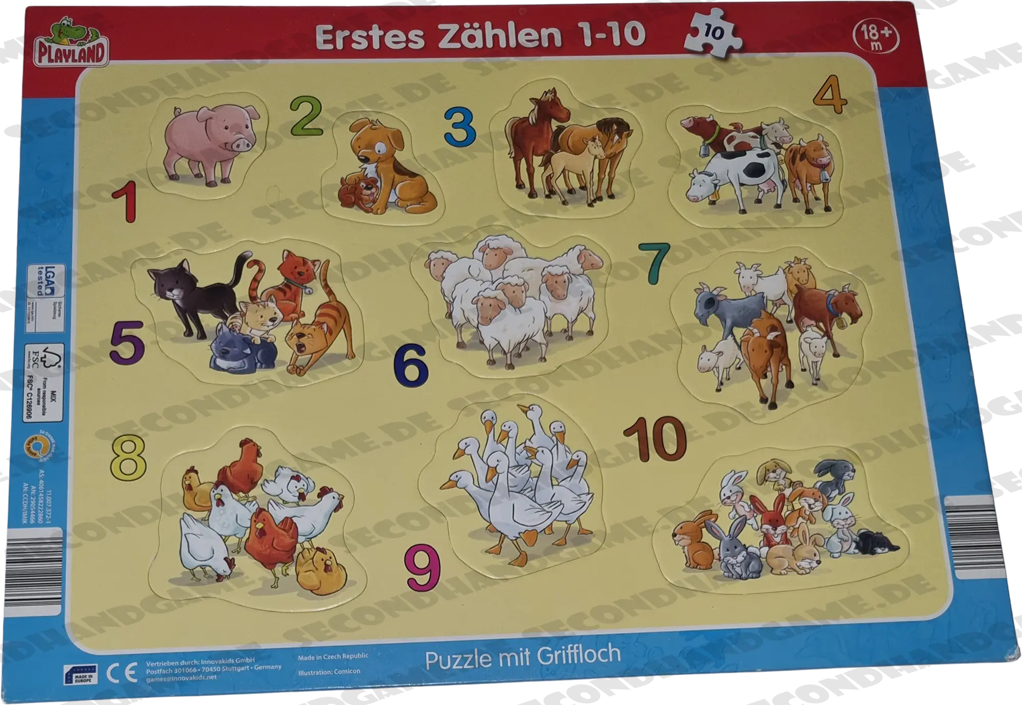 Playland Erstes Zählen bis 5 Puzzle 10 Teile