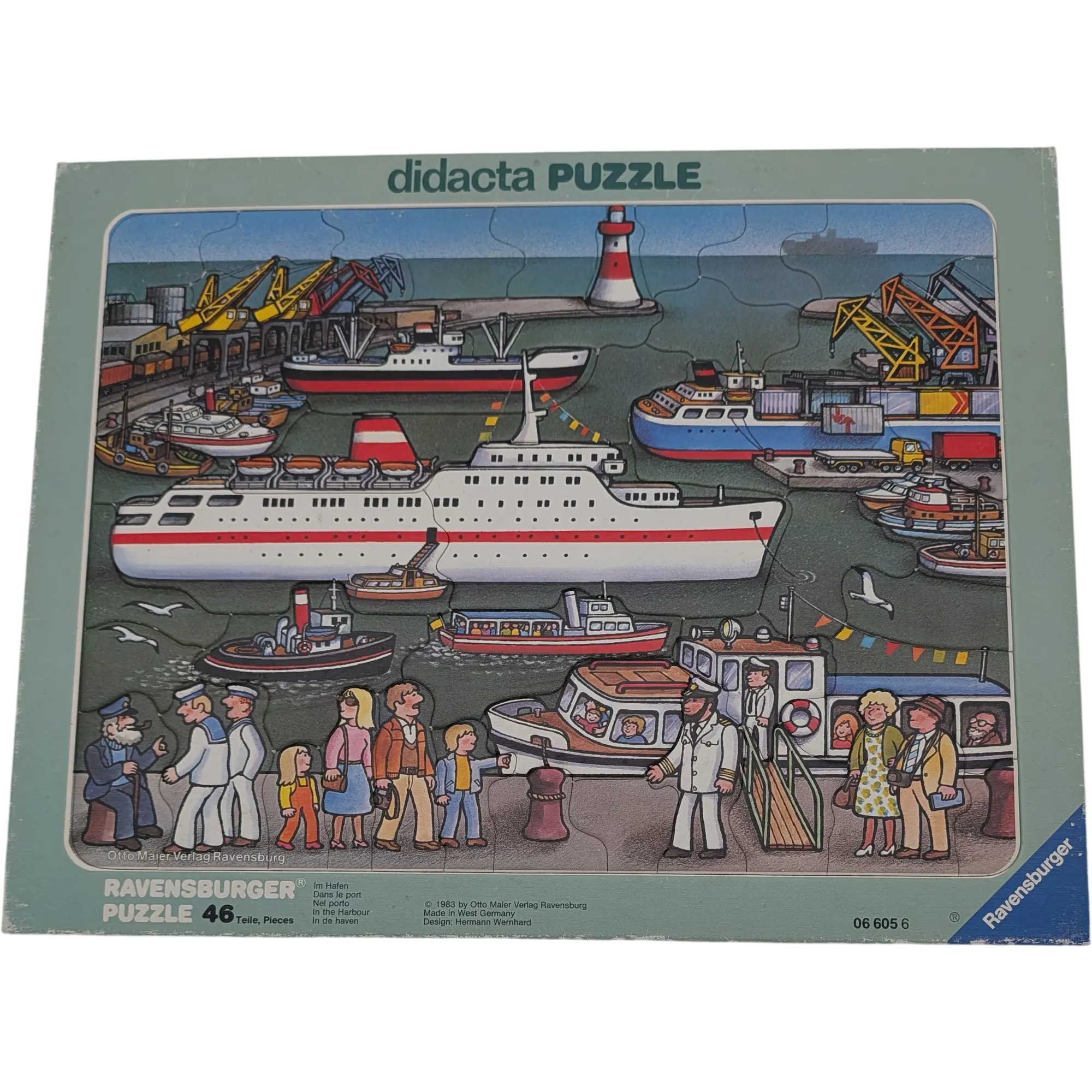 Ravensburger Rahmenpuzzle Didacta 46 Teile Im Hafen 066056