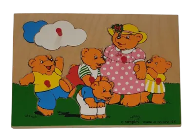Simplex Holzpuzzle mit Griff Bärenfamilie
