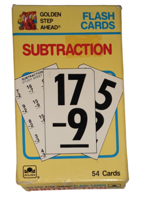 Golden Step Ahead Flash Cards Subtraction