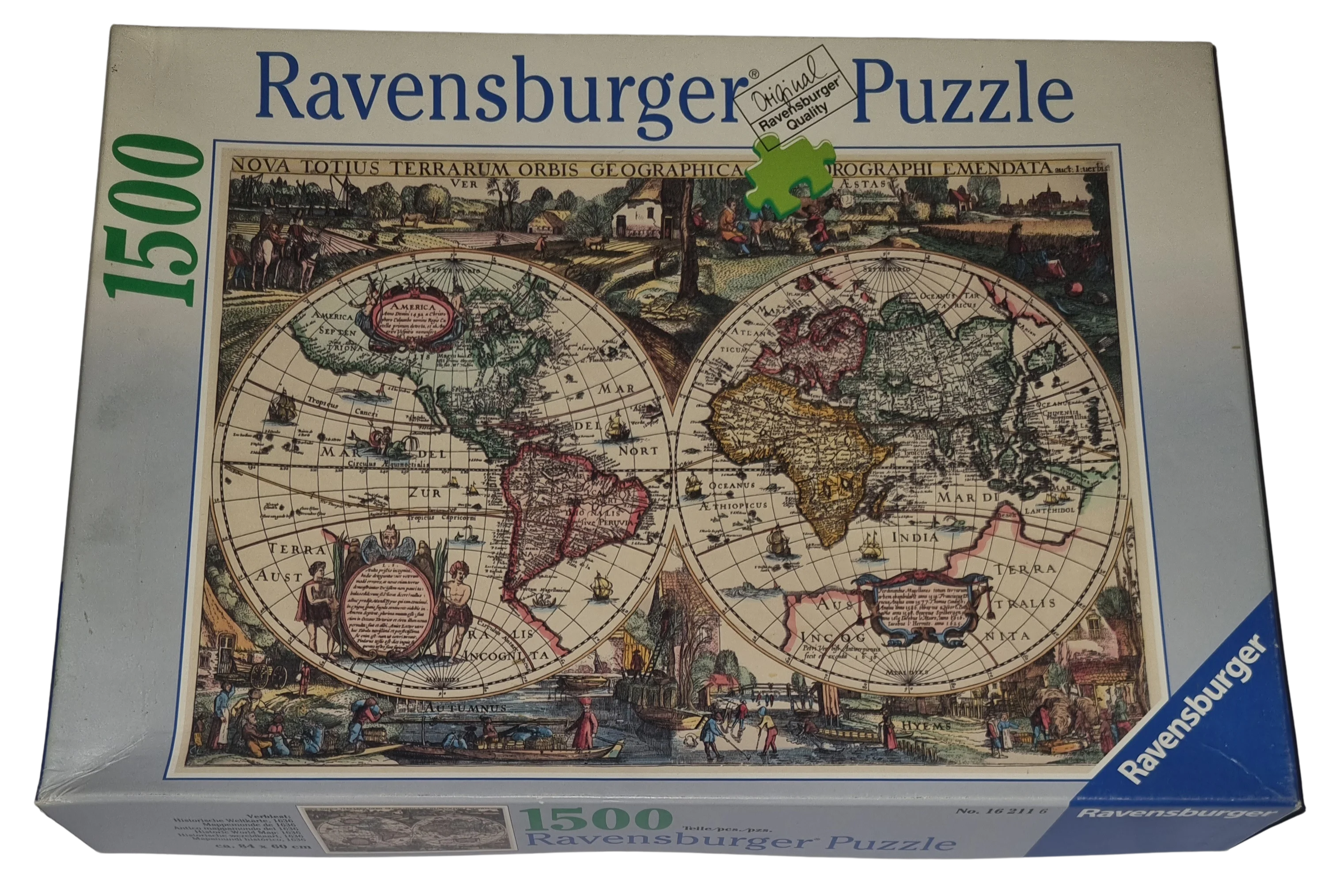 Ravensburger Puzzle 1500 Teile 162116 Historische Weltkarte 1636