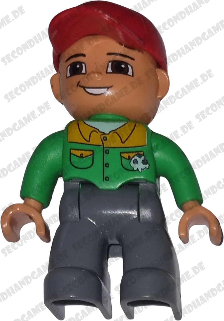 Lego Duplo Figur Mann 47394 Teenager mit grünem Hemd roter Cape