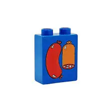 Lego Duplo 4066 Stein 1x2x2 Blau Wurst