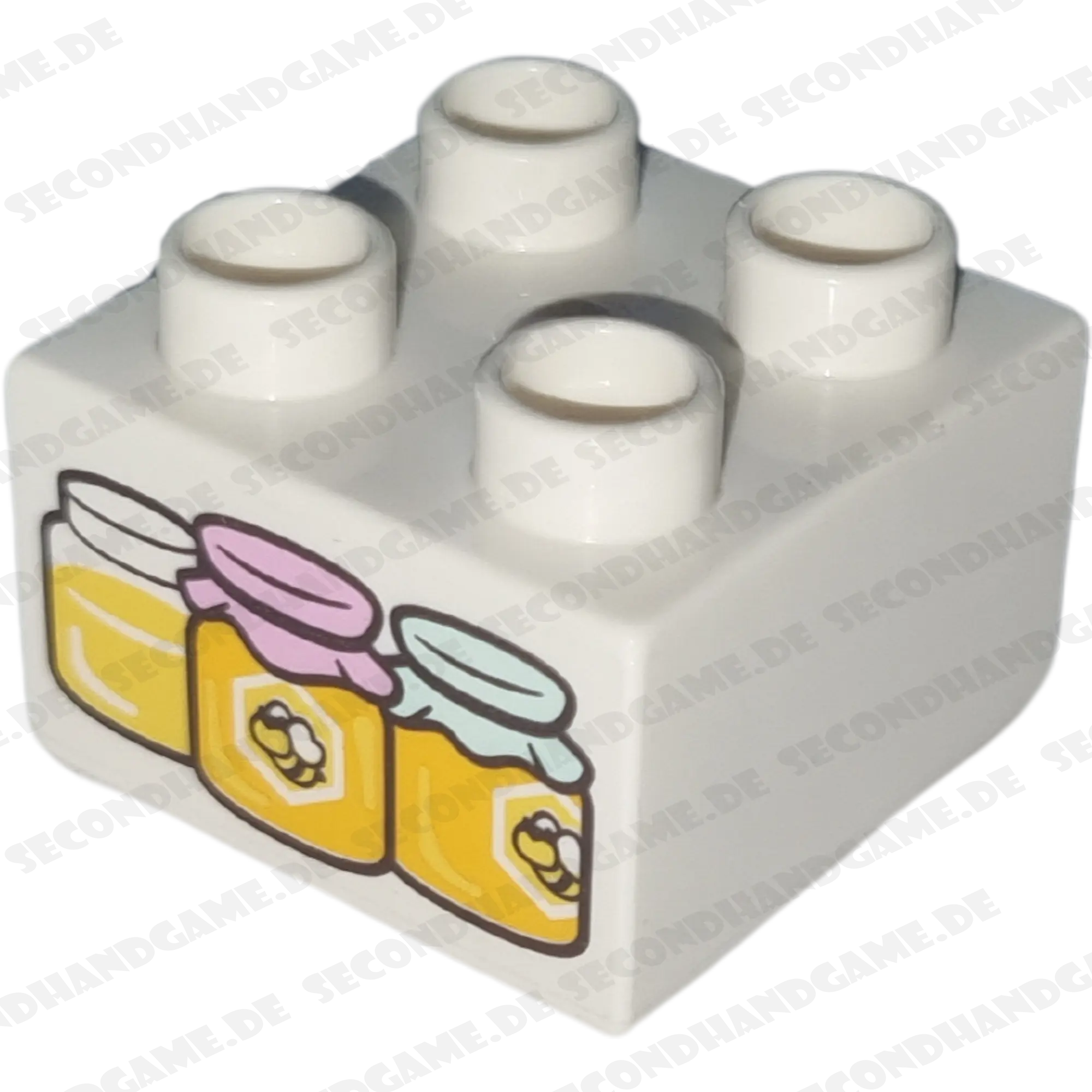 Lego Duplo 2x2 Stein Weiß Honig 3437