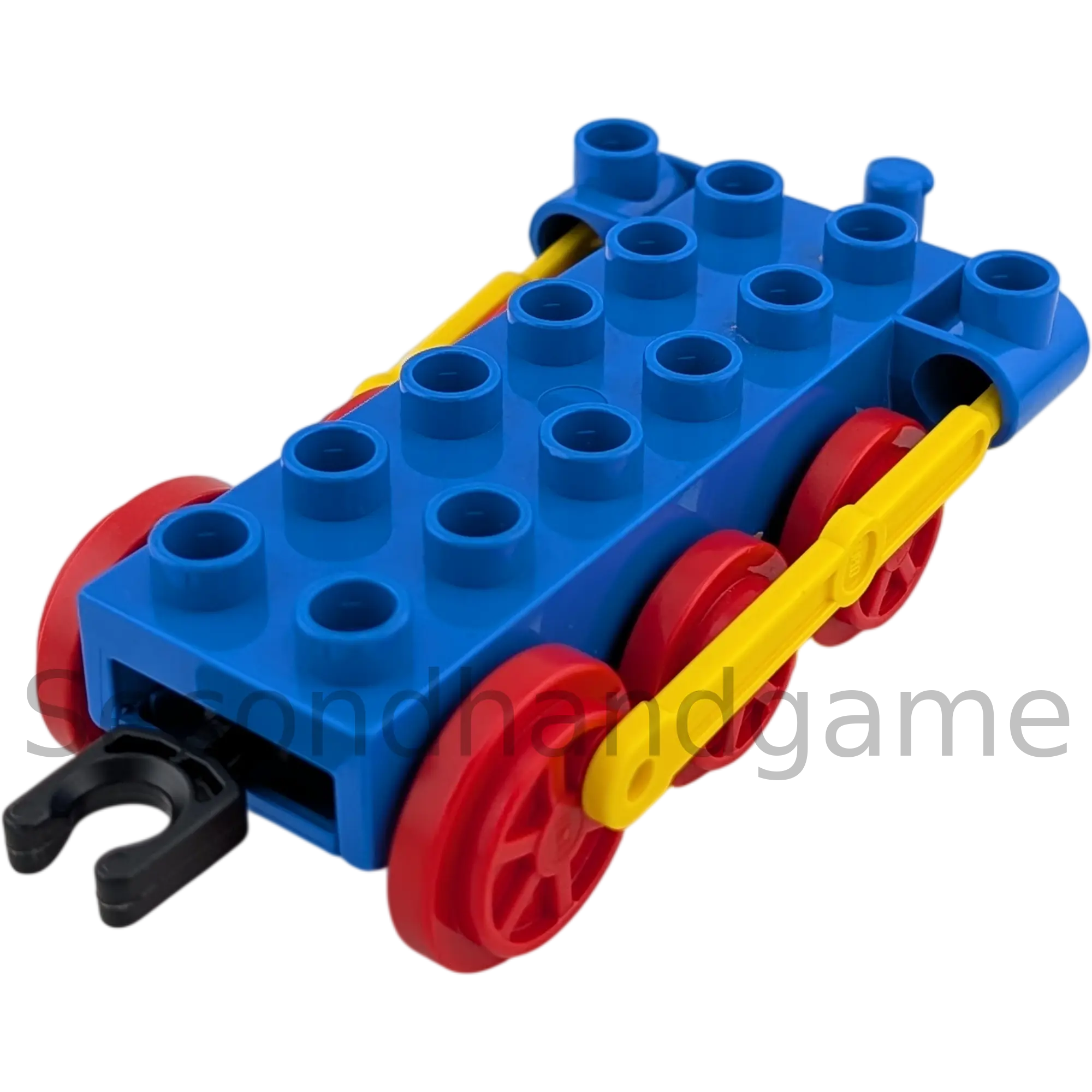 Lego Duplo Eisenbahn Lok Unterteil Blau Rot mit beweglichem Glied