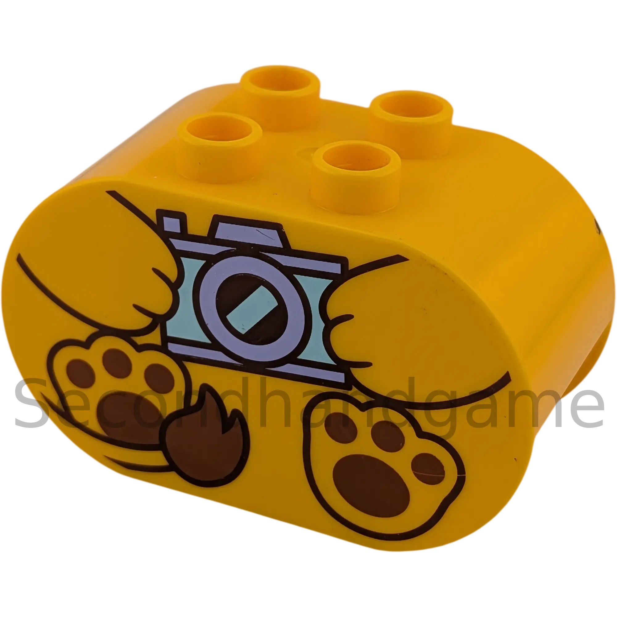 Lego Duplo Stein 2x4x2 abgerundet Gelborange Bär mit Kamera 6448
