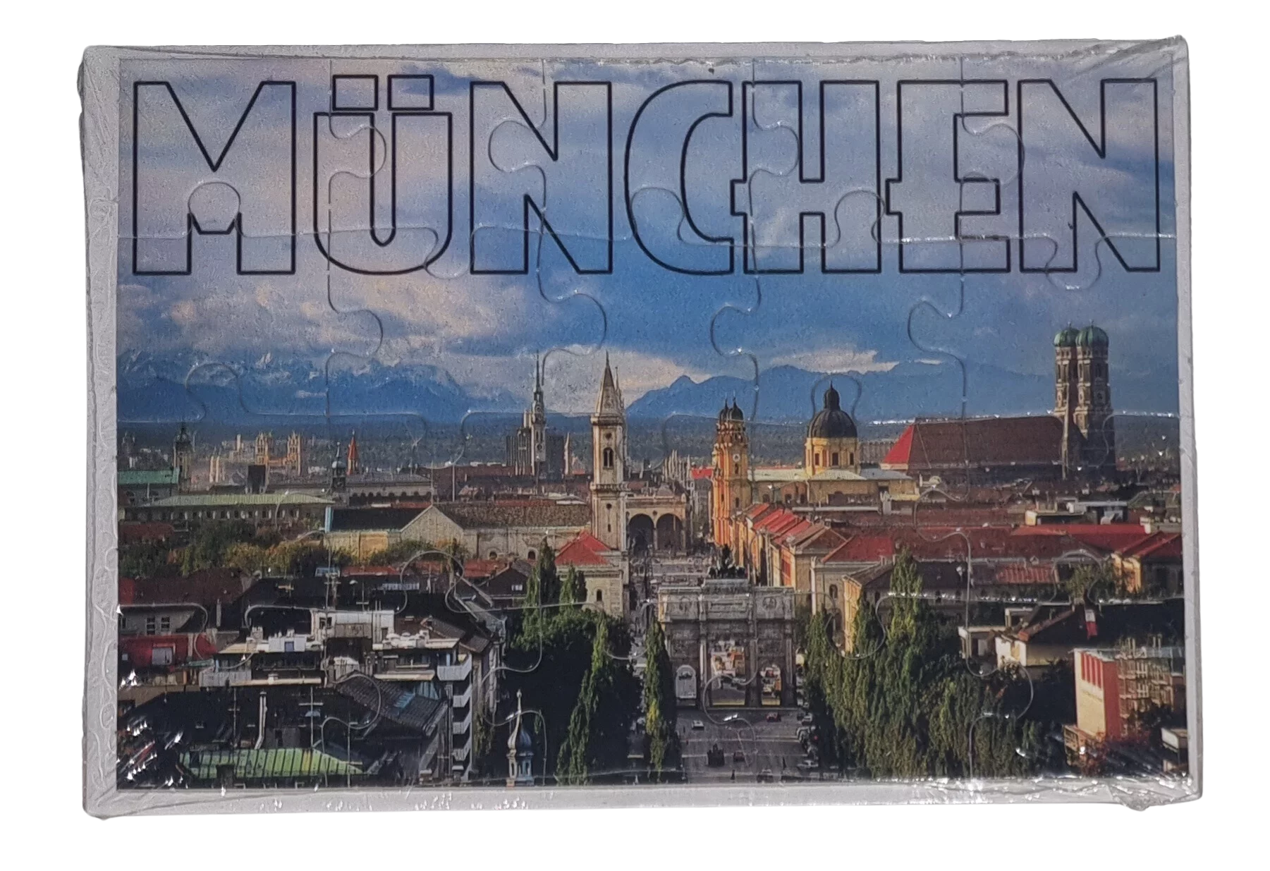 Stadt München Puzzle 20 Teile Ansichtskarte mit Umschlag