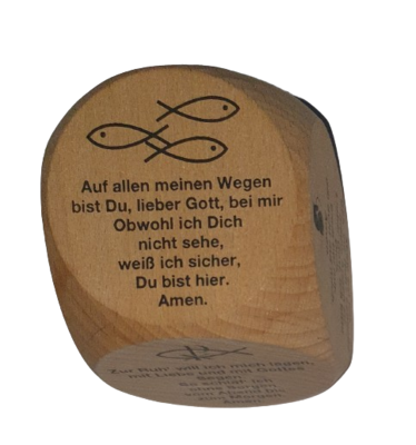 Gebetswürfel Holz Gebete für den Tag Gebetswürfel Holz Gebete für den Tag
