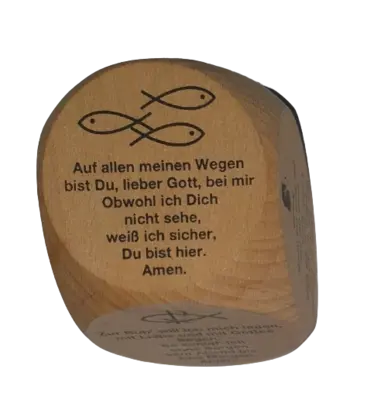 Gebetswürfel Holz Gebete für den Tag