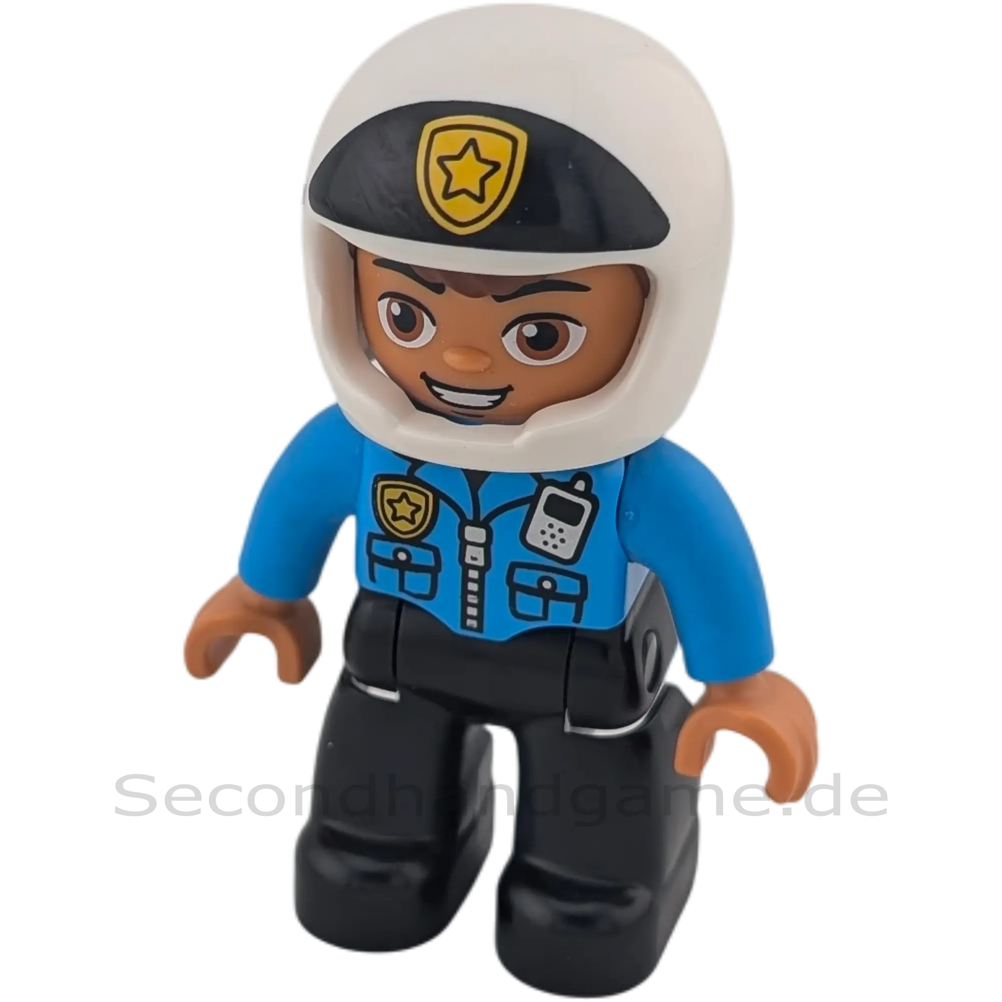Lego Duplo Polizist Sheriff mit Motorradhelm Walkie Talkie