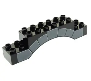 Lego Duplo 51704 Torbogen 2x10x2 Schwarz mit Steinaufdruck