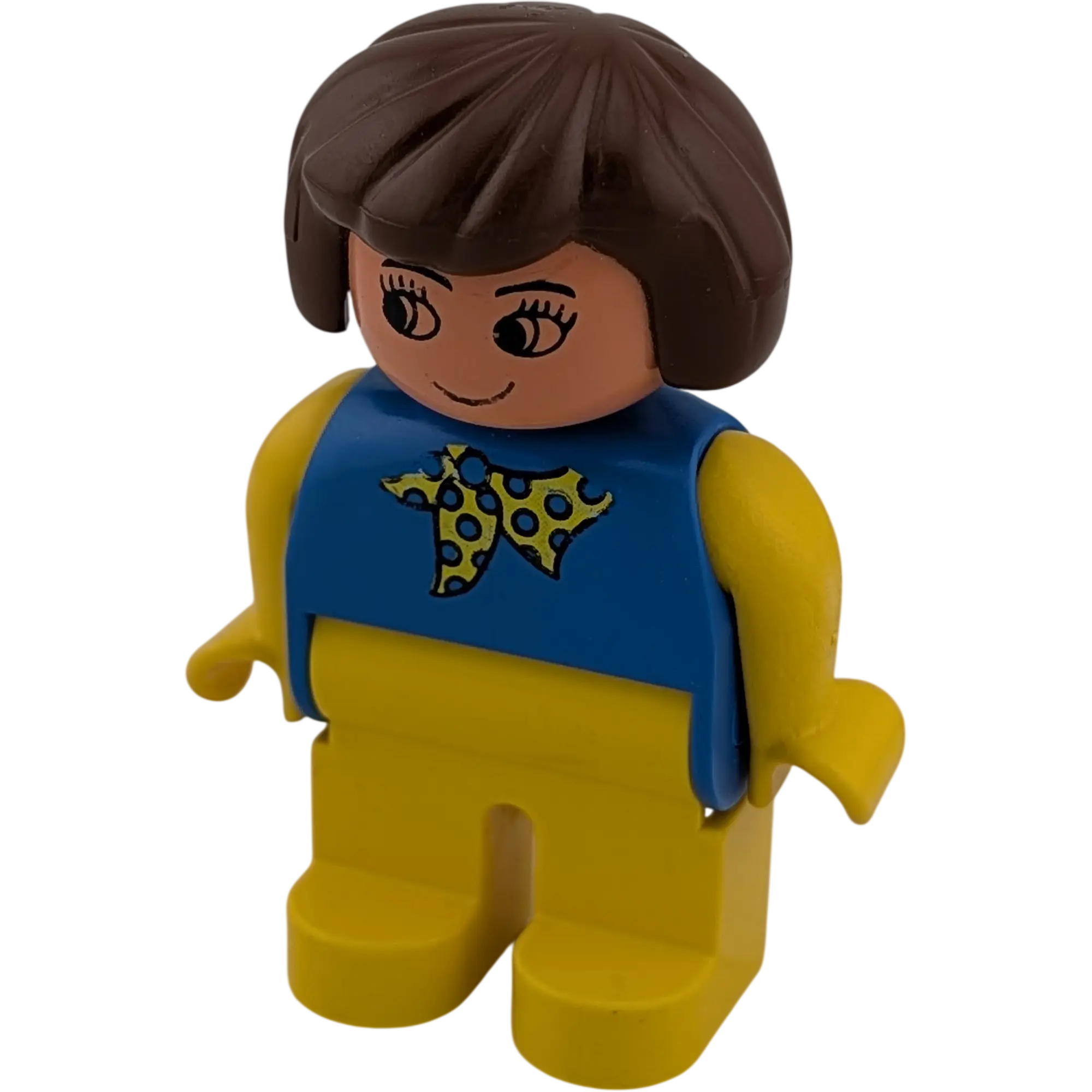 Lego Duplo Figur Frau 47394 Frau braune Haare mit Halstuch Wimpern lächeln