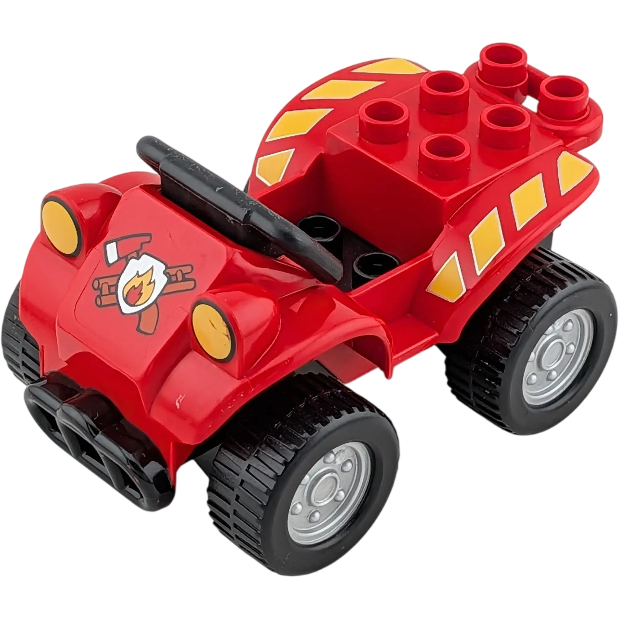Lego Duplo 4506 Quad Rot mit Feuerwehrsymbol Leiter und Axt