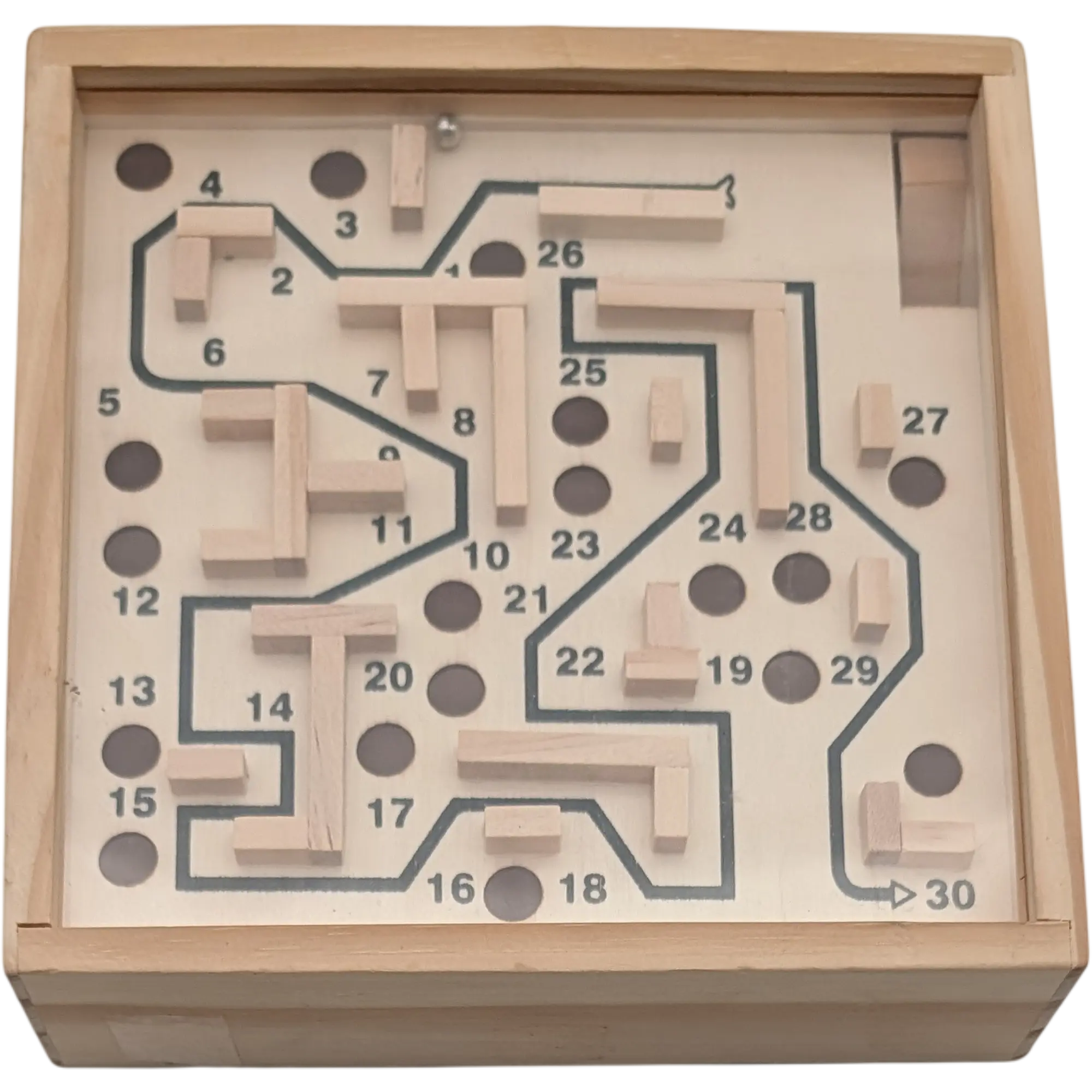 Holz Labyrinth 3D Schaffst du die 1 bis 30?