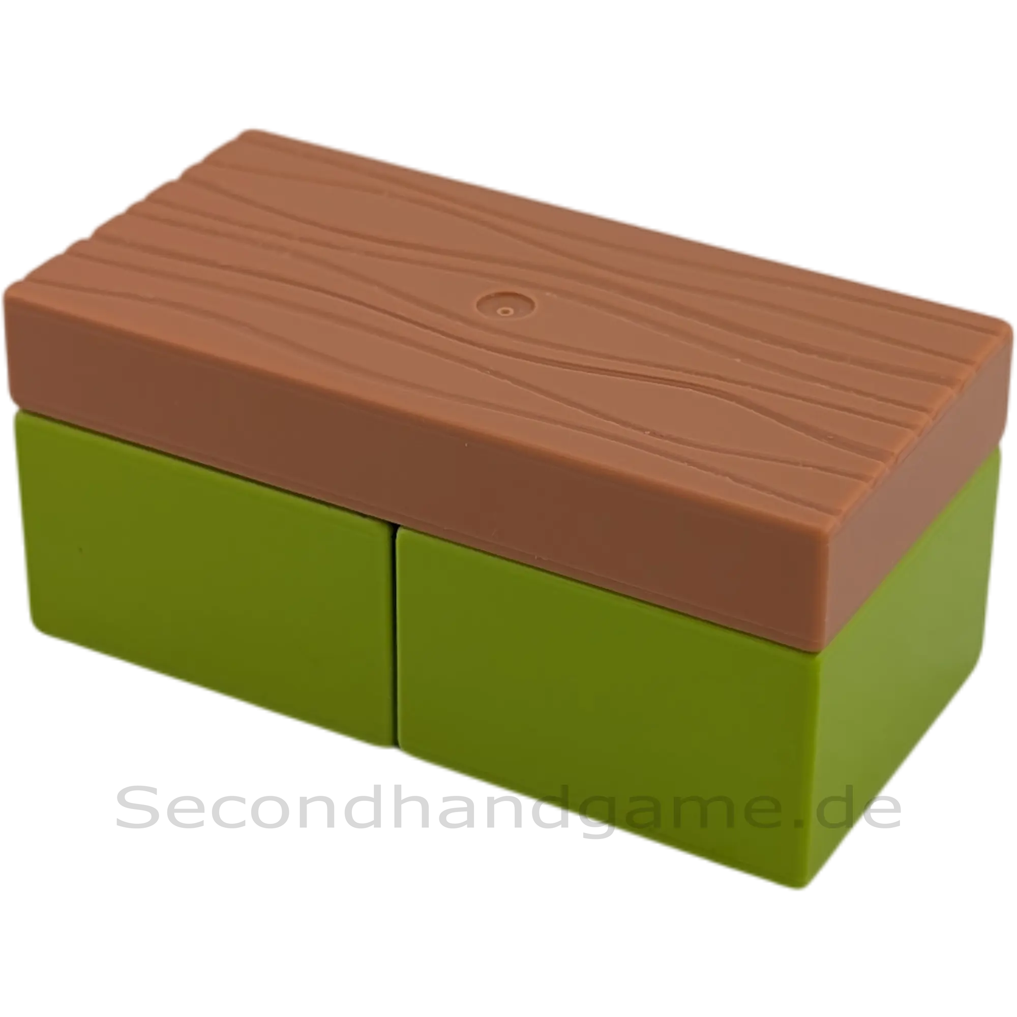 Lego Duplo Sofa Couch Wohnlandschaft Holzbrettlook Dunkel Lime Bank