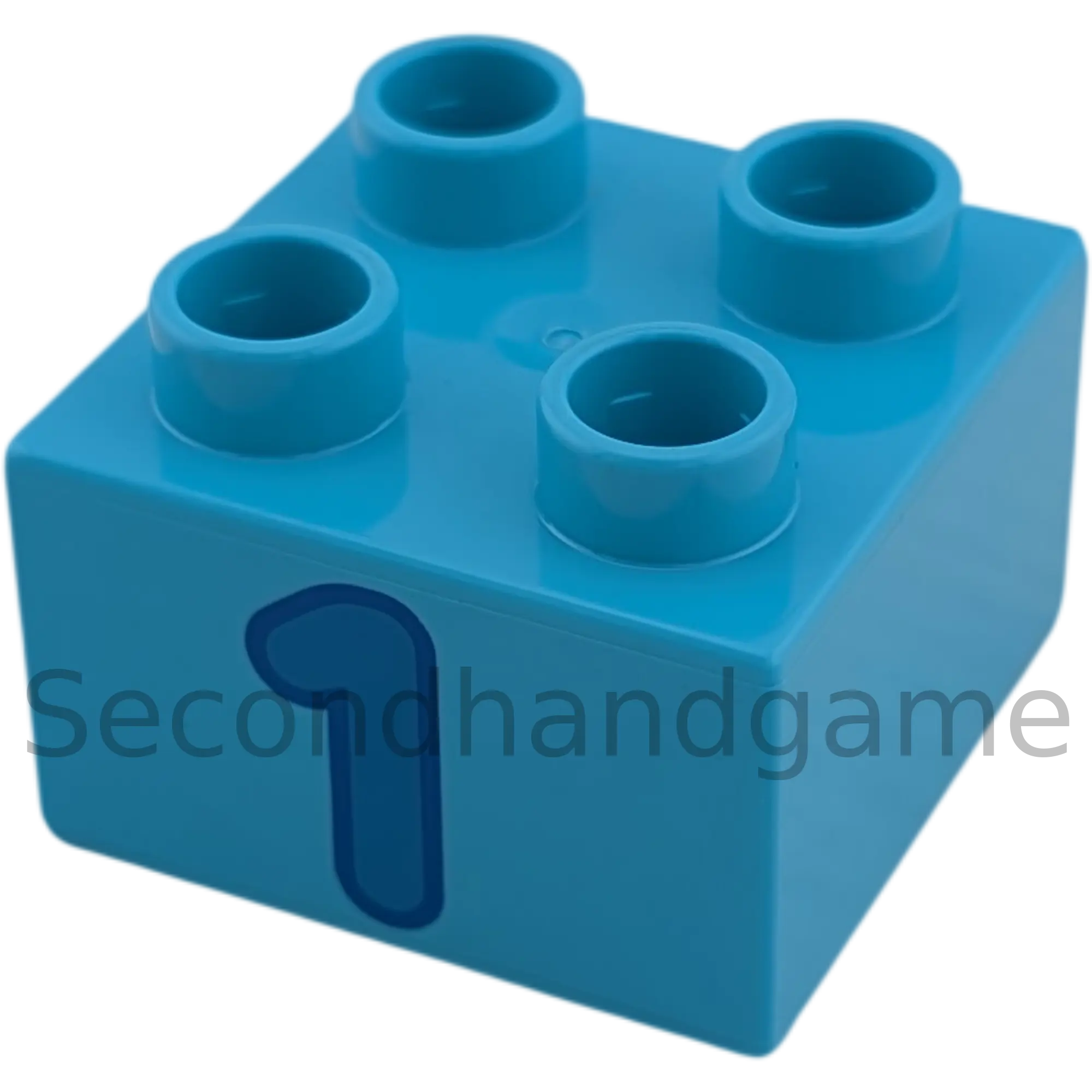Lego Duplo 2x2 Stein Azur Zahl Eins Blau 3437