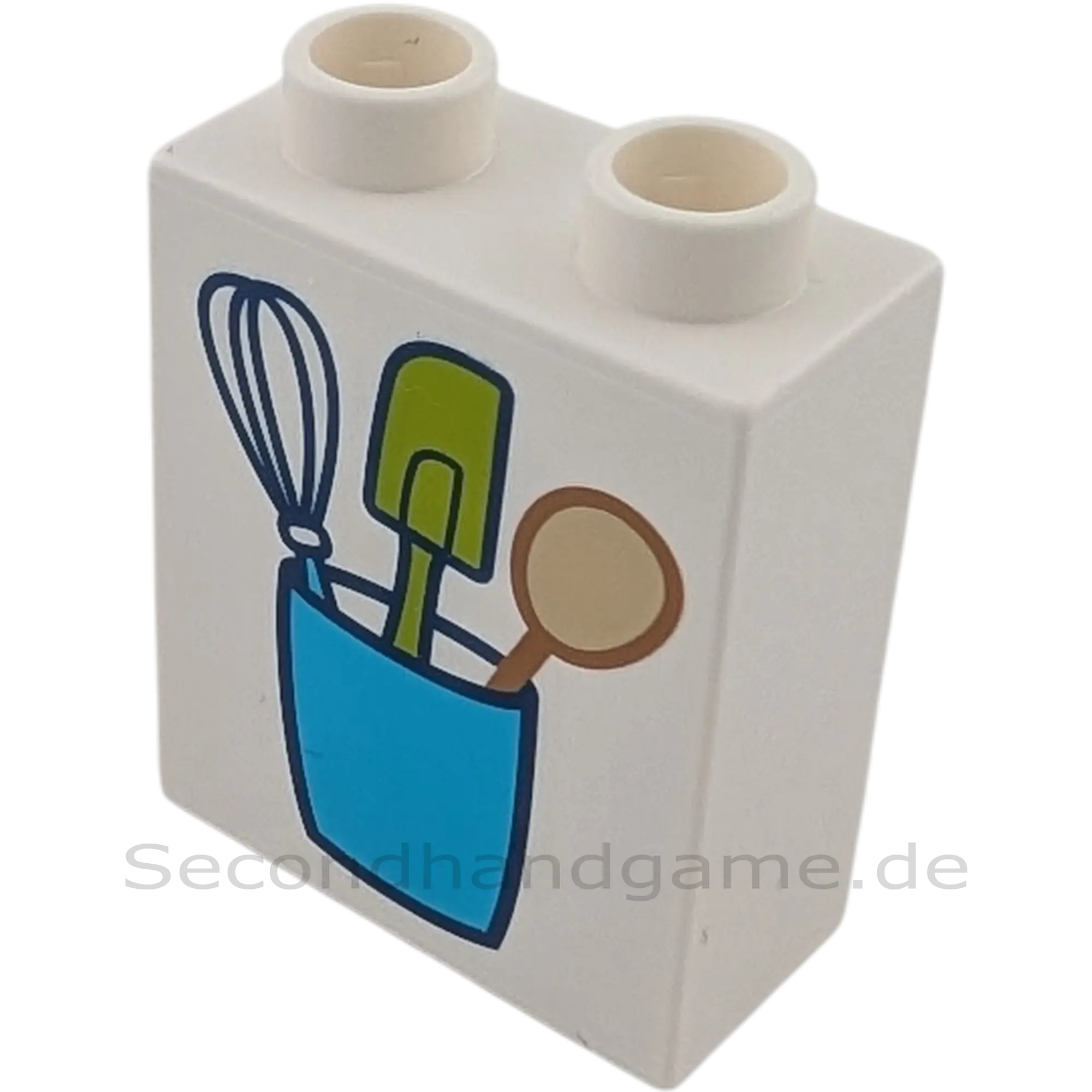 Lego Duplo 4066 Stein 1x2x2 Weiß Teigschaber Kochlöffel Rührbesen