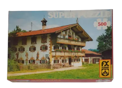 FX Schmid Super Puzzle 500 Teile 97742 Oberbayrisches Bauernhaus