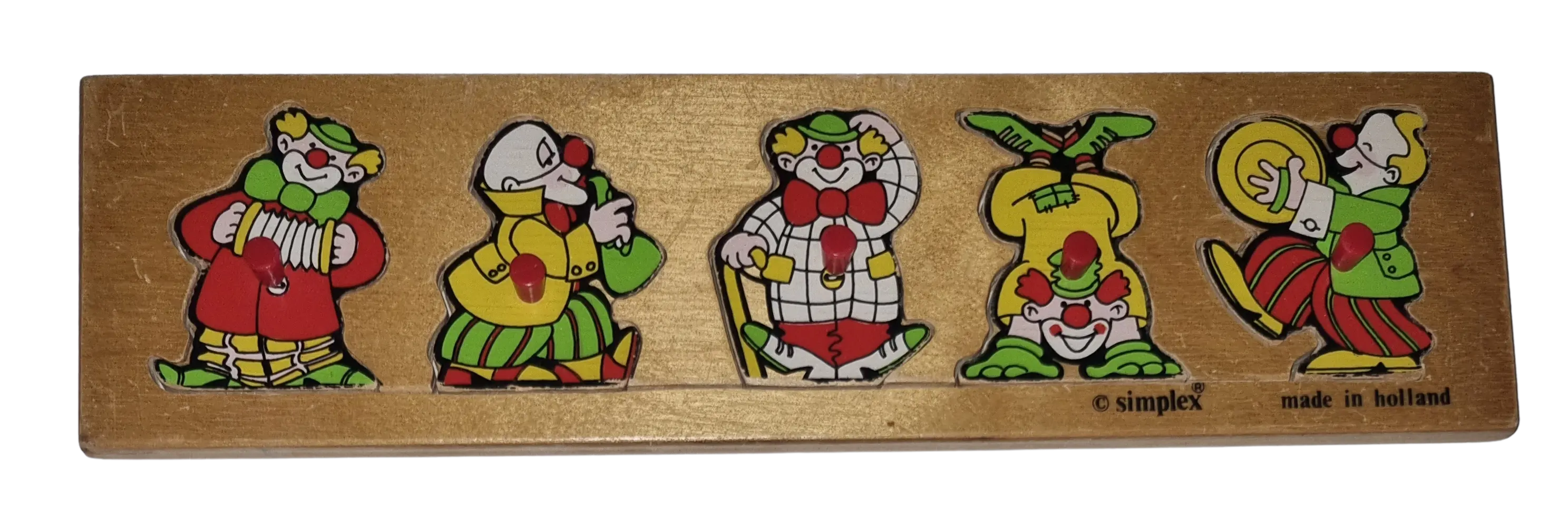 Simplex Holzpuzzle 5 Teile Clown