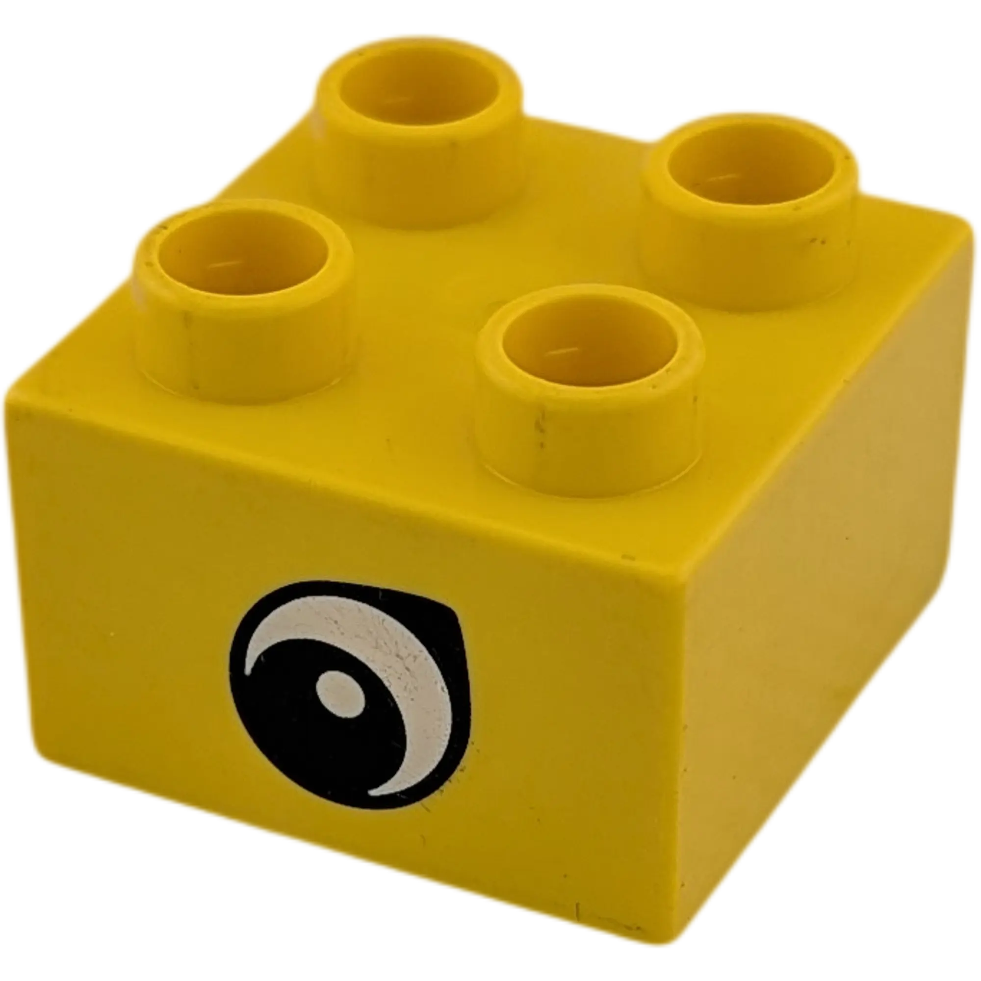 Lego Duplo 2x2 Stein Gelb schielendes Auge 3437 spitz zu laufend