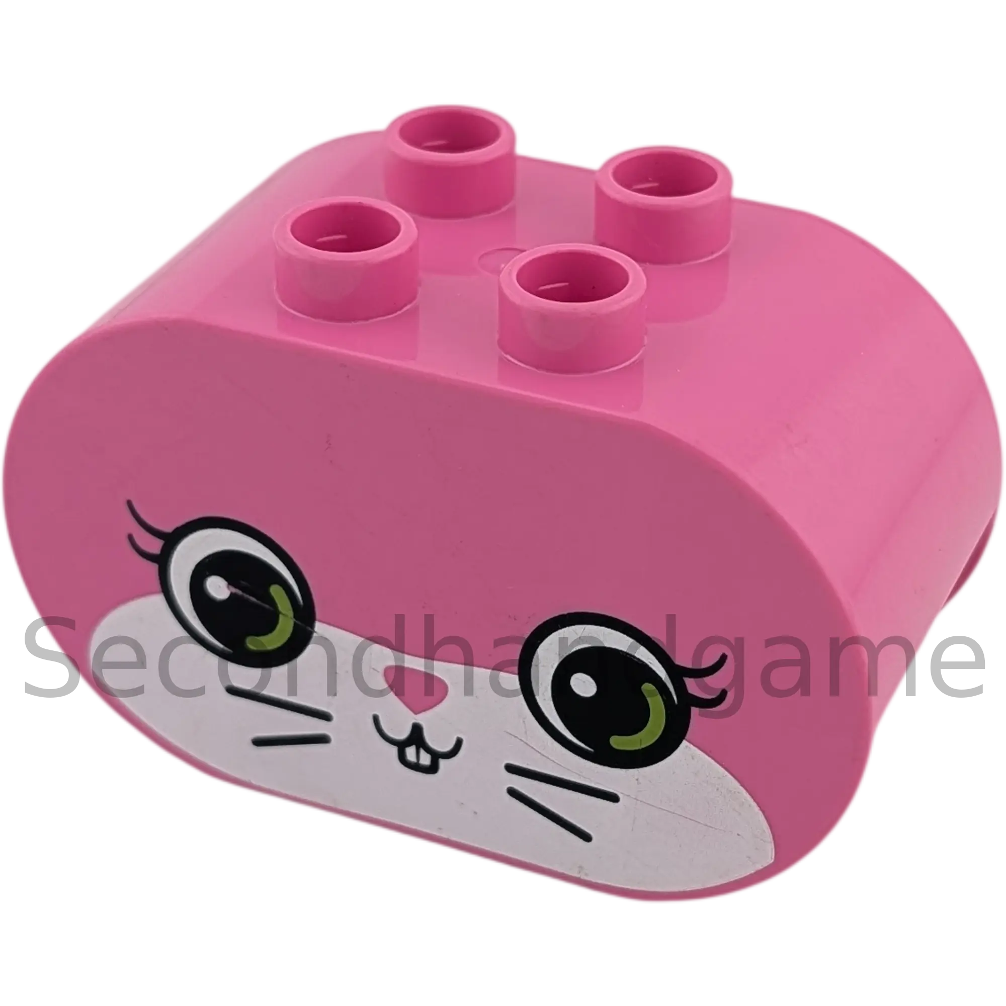 Lego Duplo Stein 2x4x2 abgerundet Katzengesicht Pink 6448