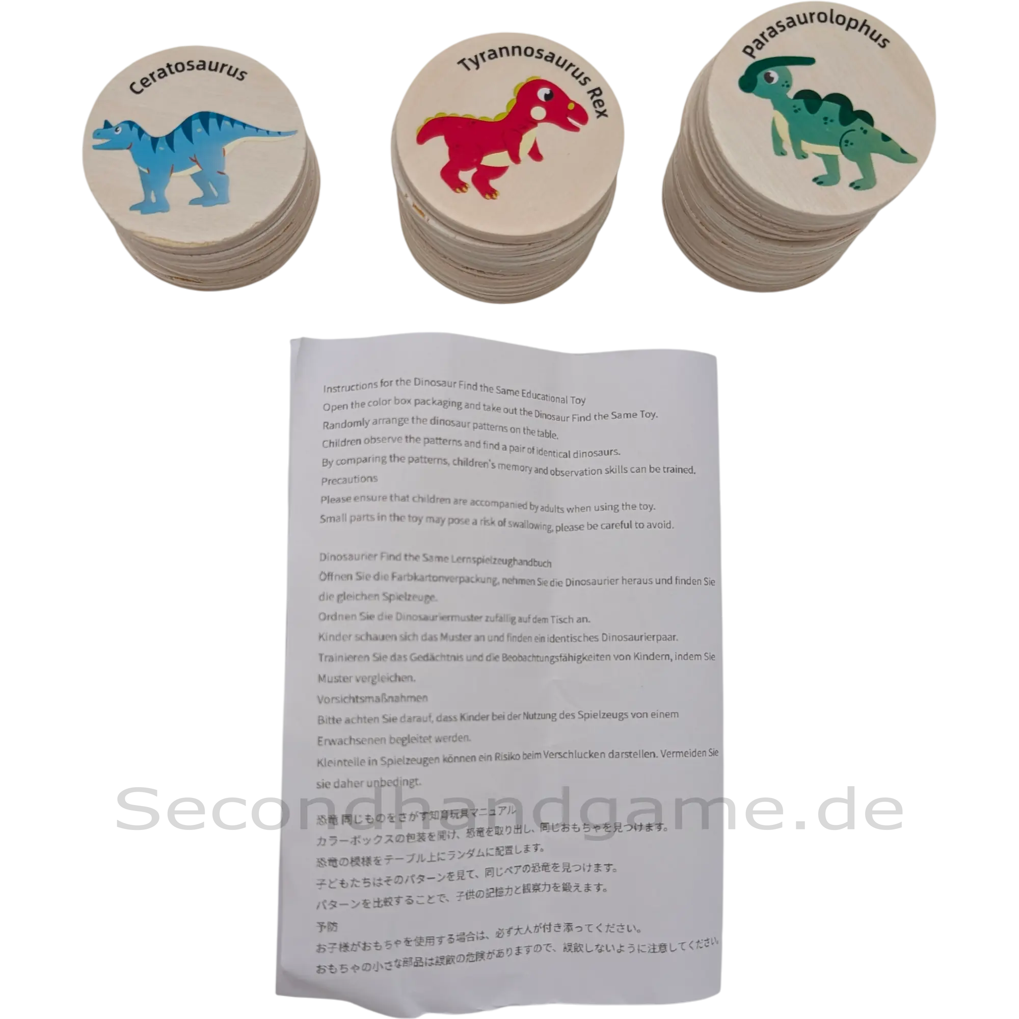 Dinosaurier Find the Same Lernspiel, ab 3 Jahren