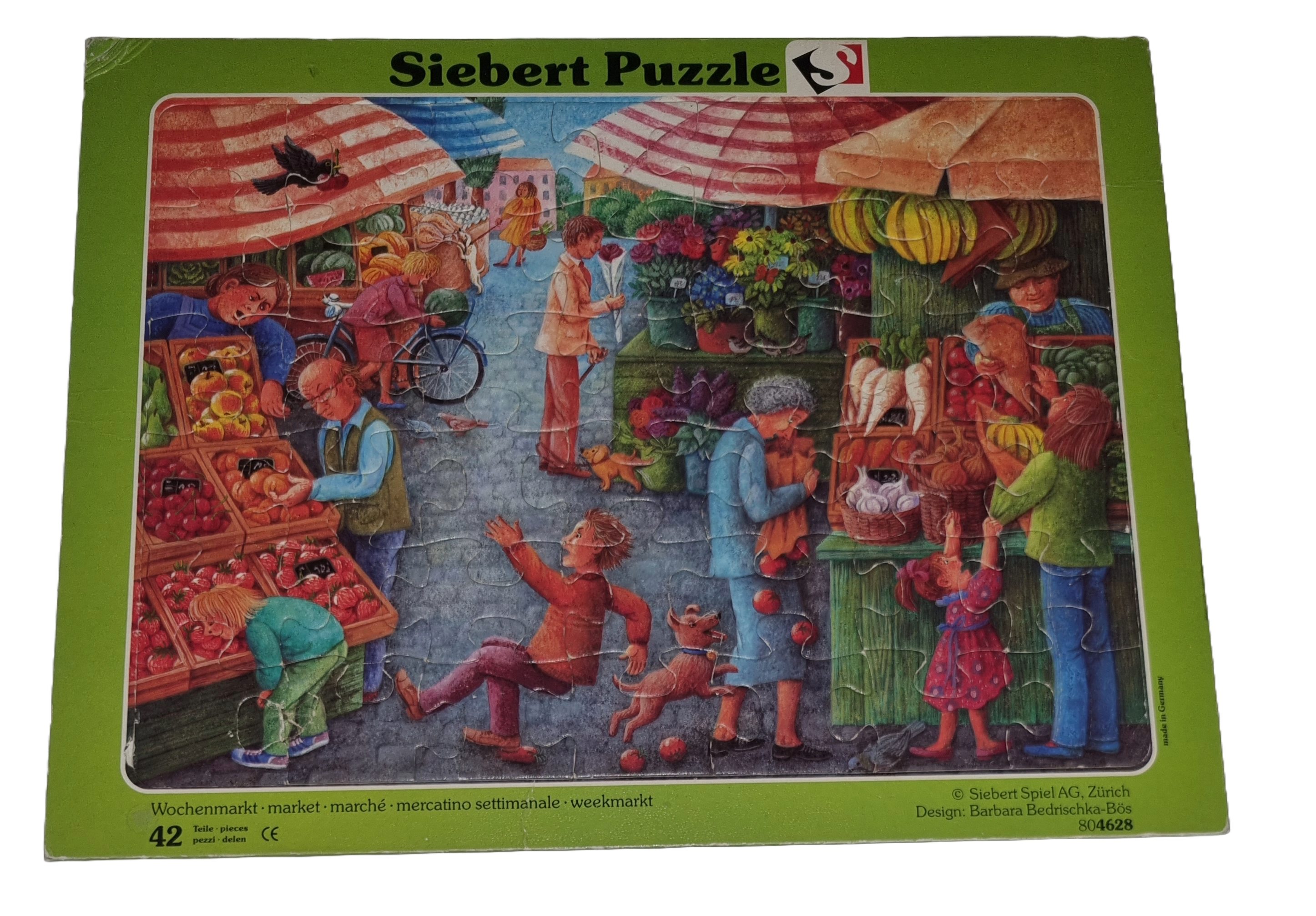 Siebert Rahmenpuzzle 804628 Wochenmarkt 42 Teile