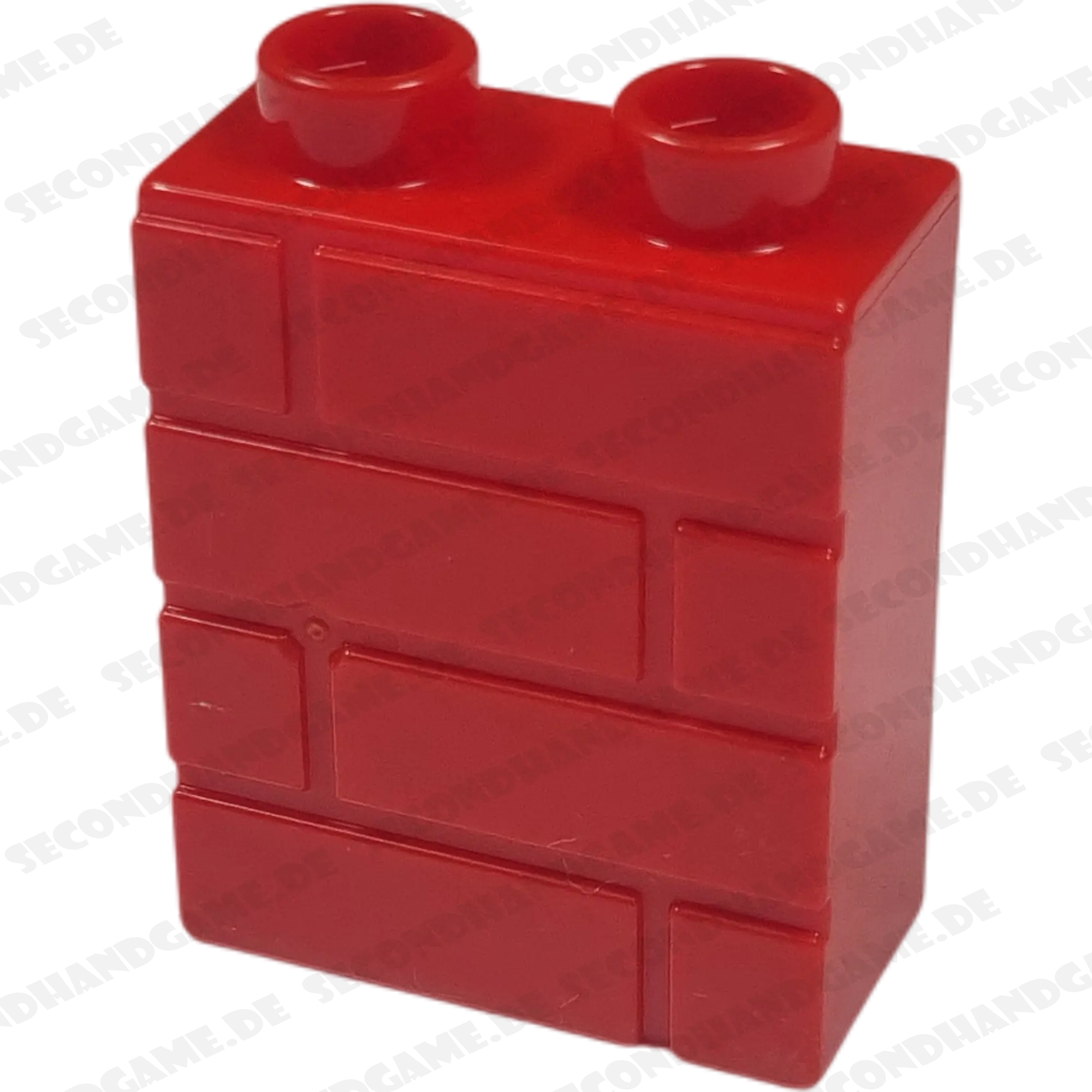 Lego Duplo 4066 Stein 1x2x2 Wendestein Mauer Rückseite Regal Rot