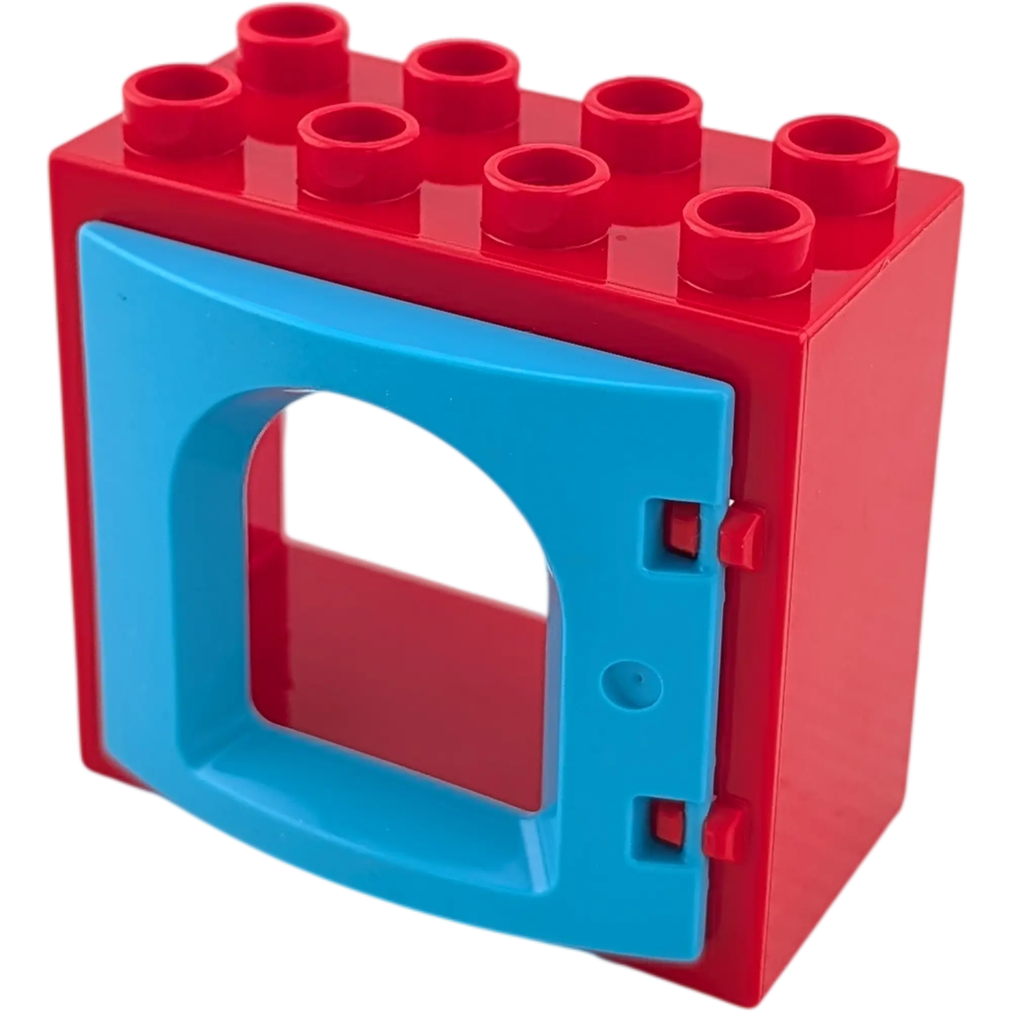 Lego Duplo 2332 Fenster 2x4 Rot mit Rundbogen Azur