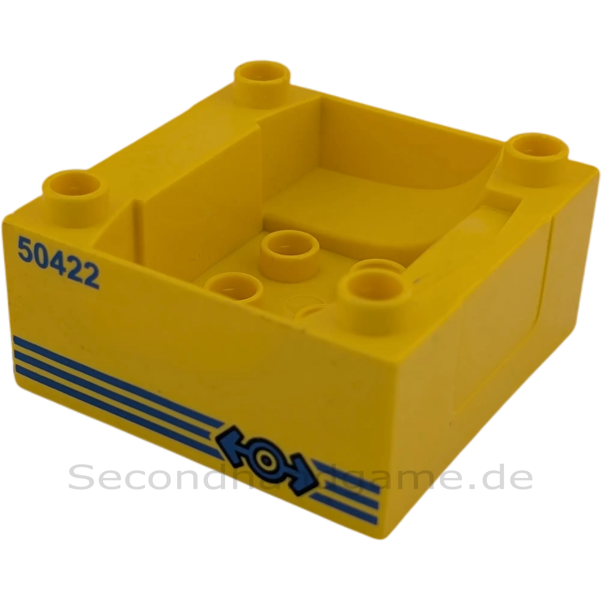 Lego Duplo Zug-Waggon / Abteil-Basis 4x4 – Gelb mit '50422' Deko