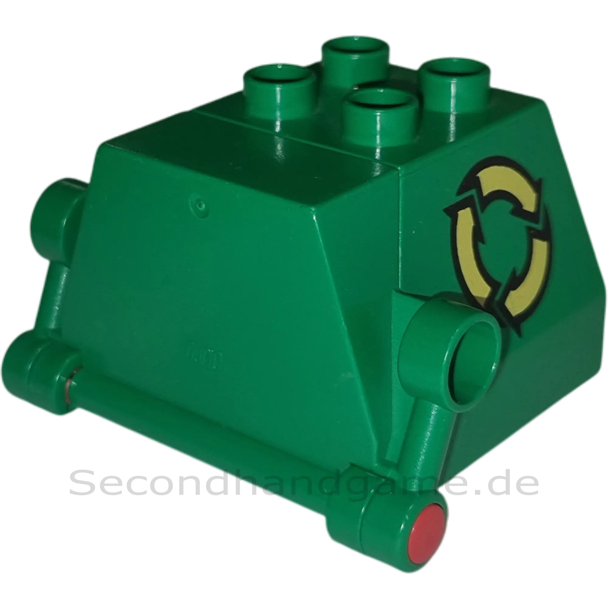 Lego Duplo 2247 Grüner Müllcontainer Recycling Anhänger Aufsatz