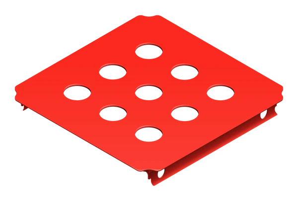 QUADRO Lochplatte 40 × 40 cm 00415 Rot